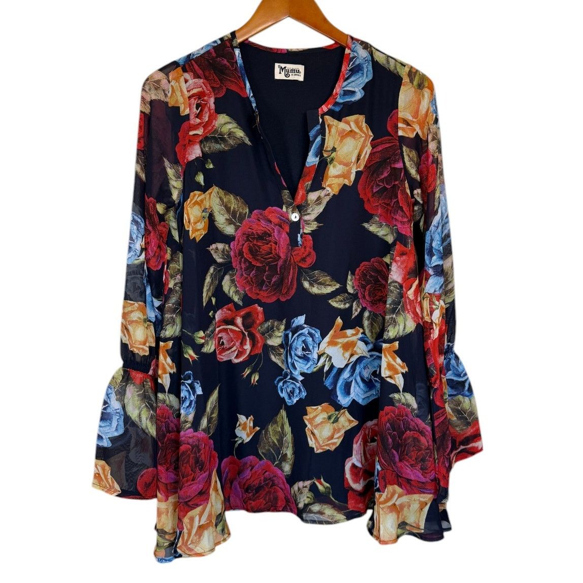 Show Me Your MuMu Show Me Your Mumu Top Women XS Black Perveen Pirate Floral Size XS / US 0-2 / IT 36-38 - 1 Thumbnail