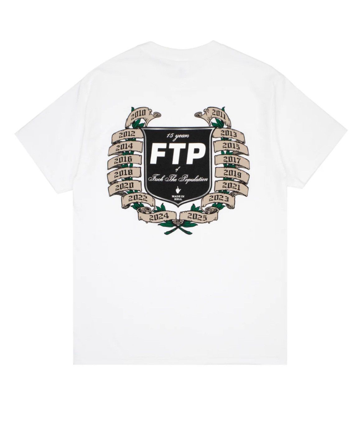 Fuck The Population FTP 15 Year Anniversary Tee White L Size US L / EU 52-54 / 3 - 2 Thumbnail