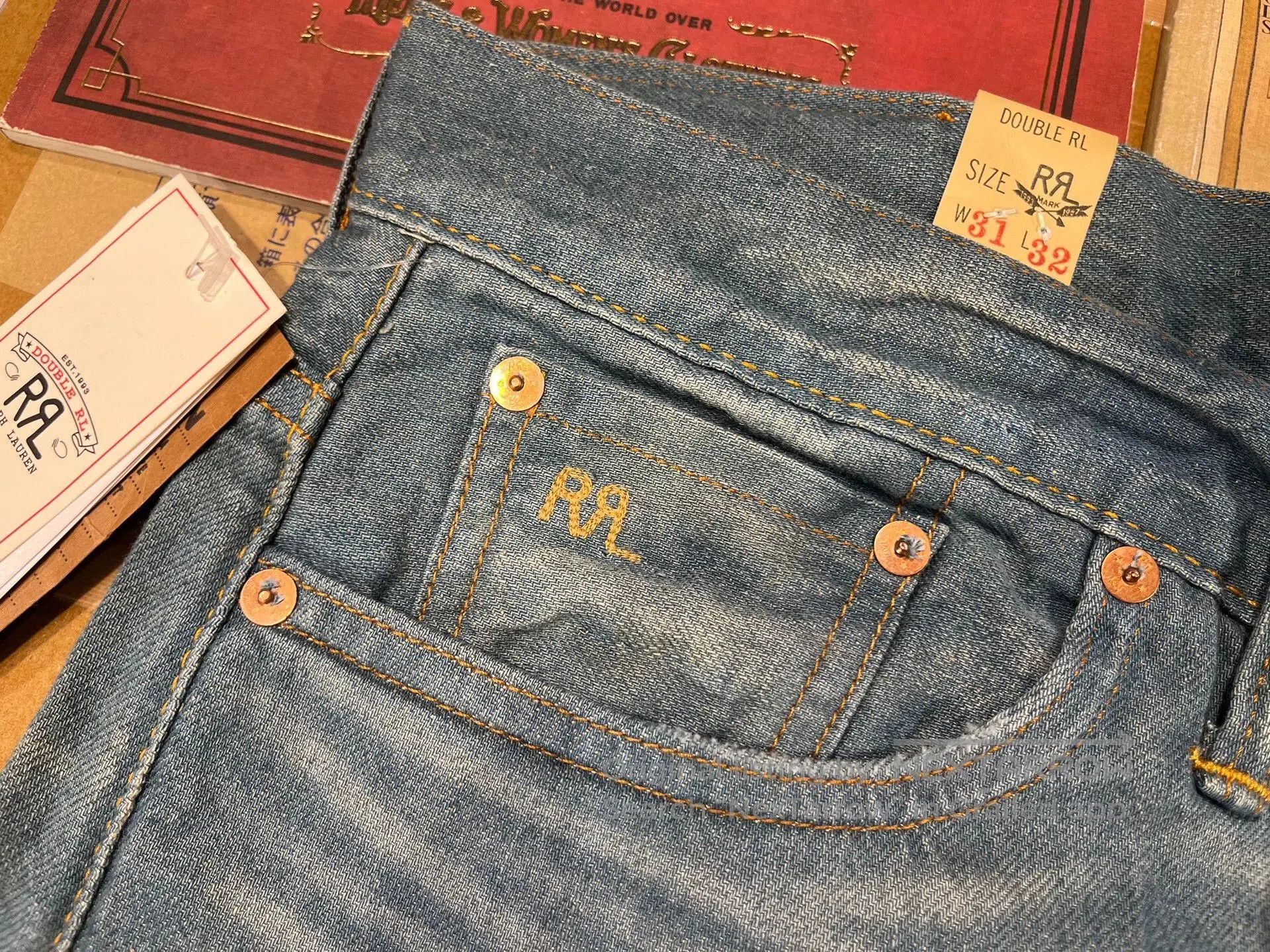RRL Ralph Lauren rrl patchwork distressed jeans by ralph lauren. Size US 32 / EU 48 - 6 Thumbnail