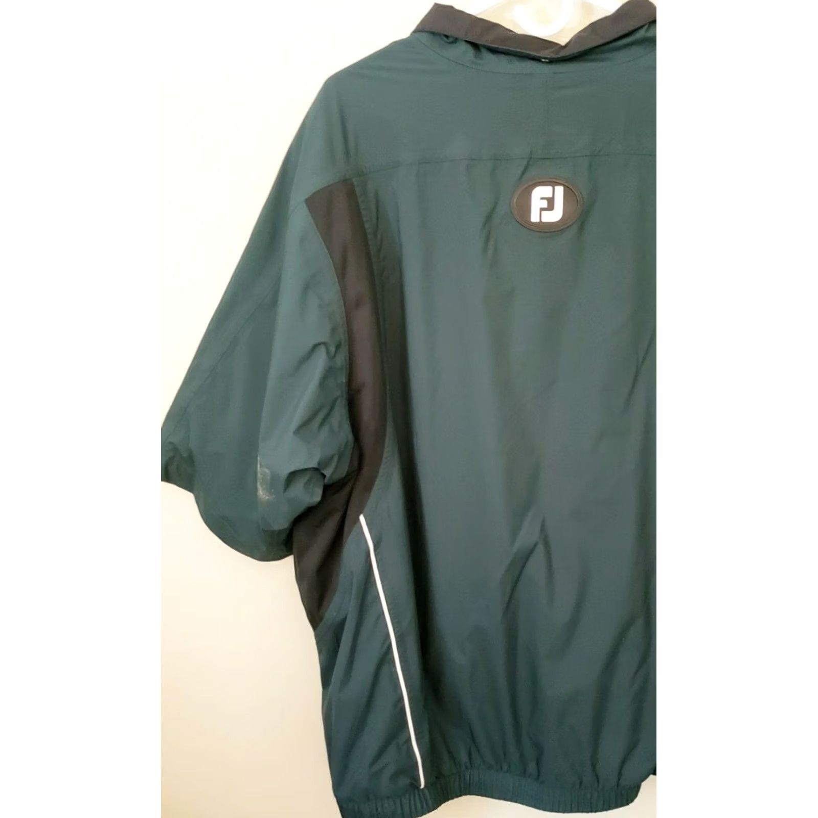 Footjoy FootJoy DryJoy Men's XL Golf Jacket Green Black s/sleeve Pullover Rain Jacket Size US XL / EU 56 / 4 - 5 Thumbnail