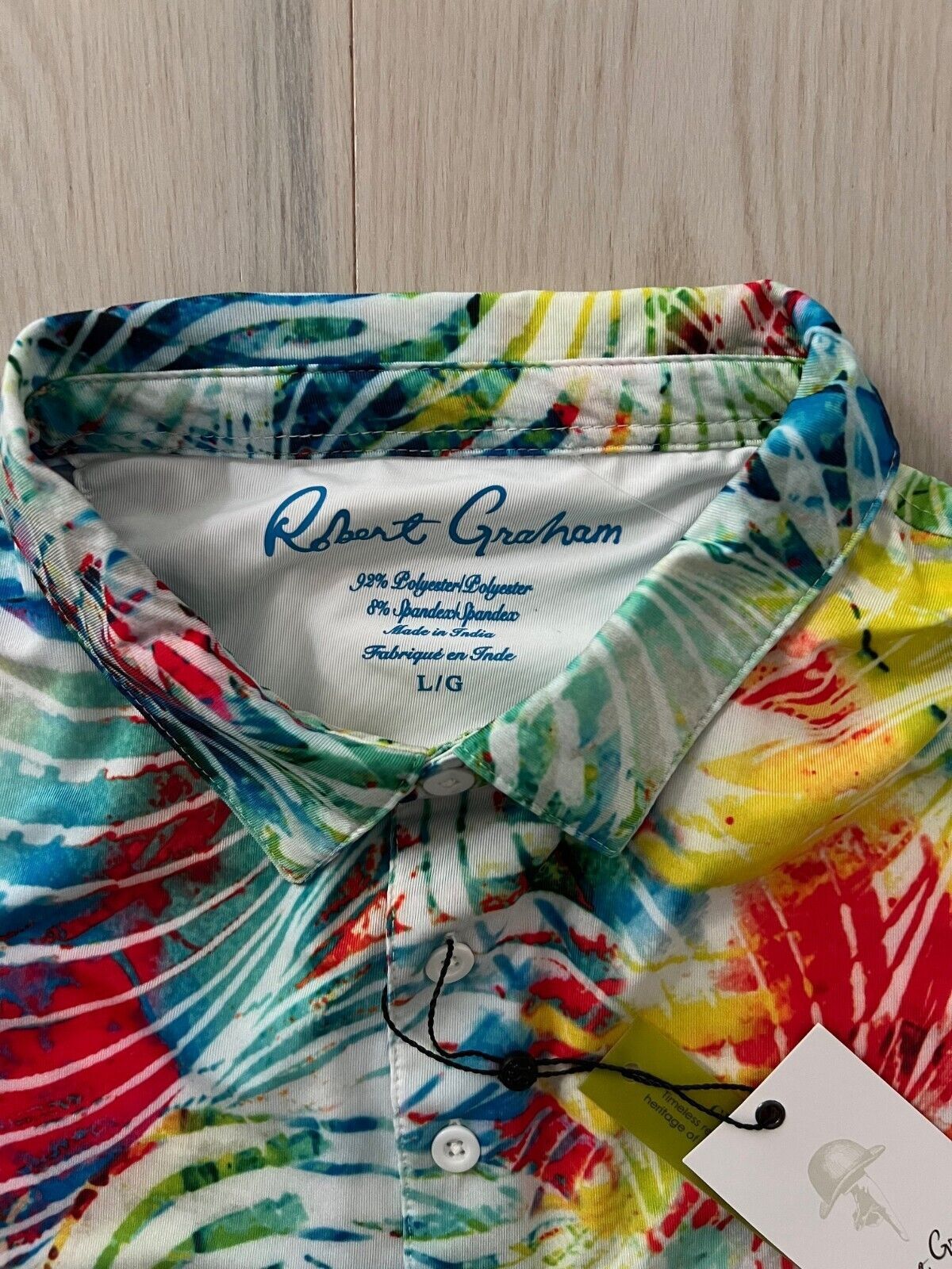 Robert Graham Robert Graham Colour Me Wild Classic Fit Polo Shirt ( L ) Size US L / EU 52-54 / 3 - 4 Thumbnail