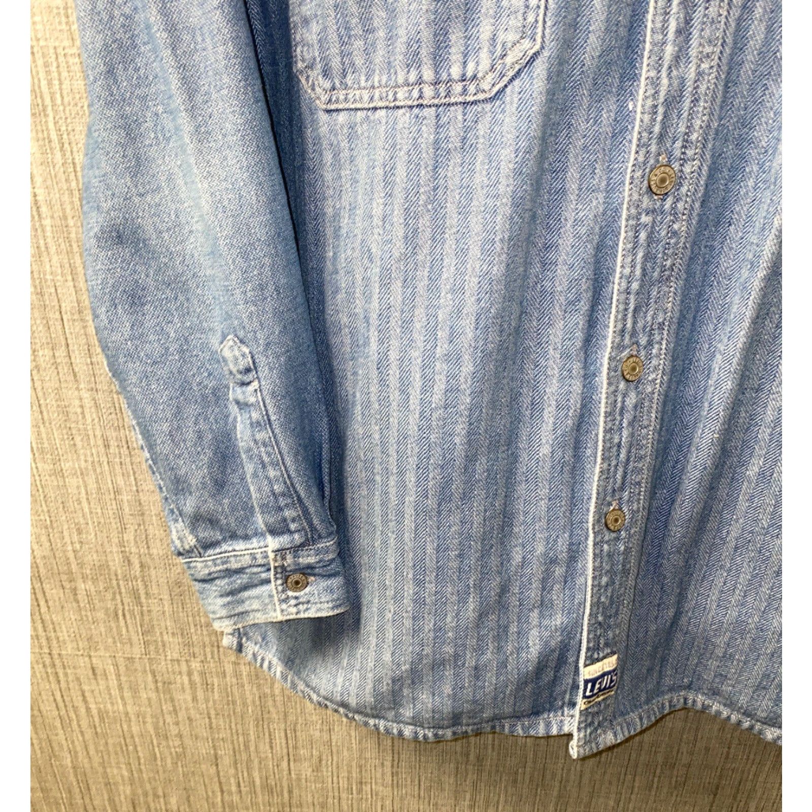 Levi's Levi's Men's Blue Cotton Long Sleeve Button-Up Shirt Size L Casual Formal Everyday Size US L / EU 52-54 / 3 - 5 Thumbnail
