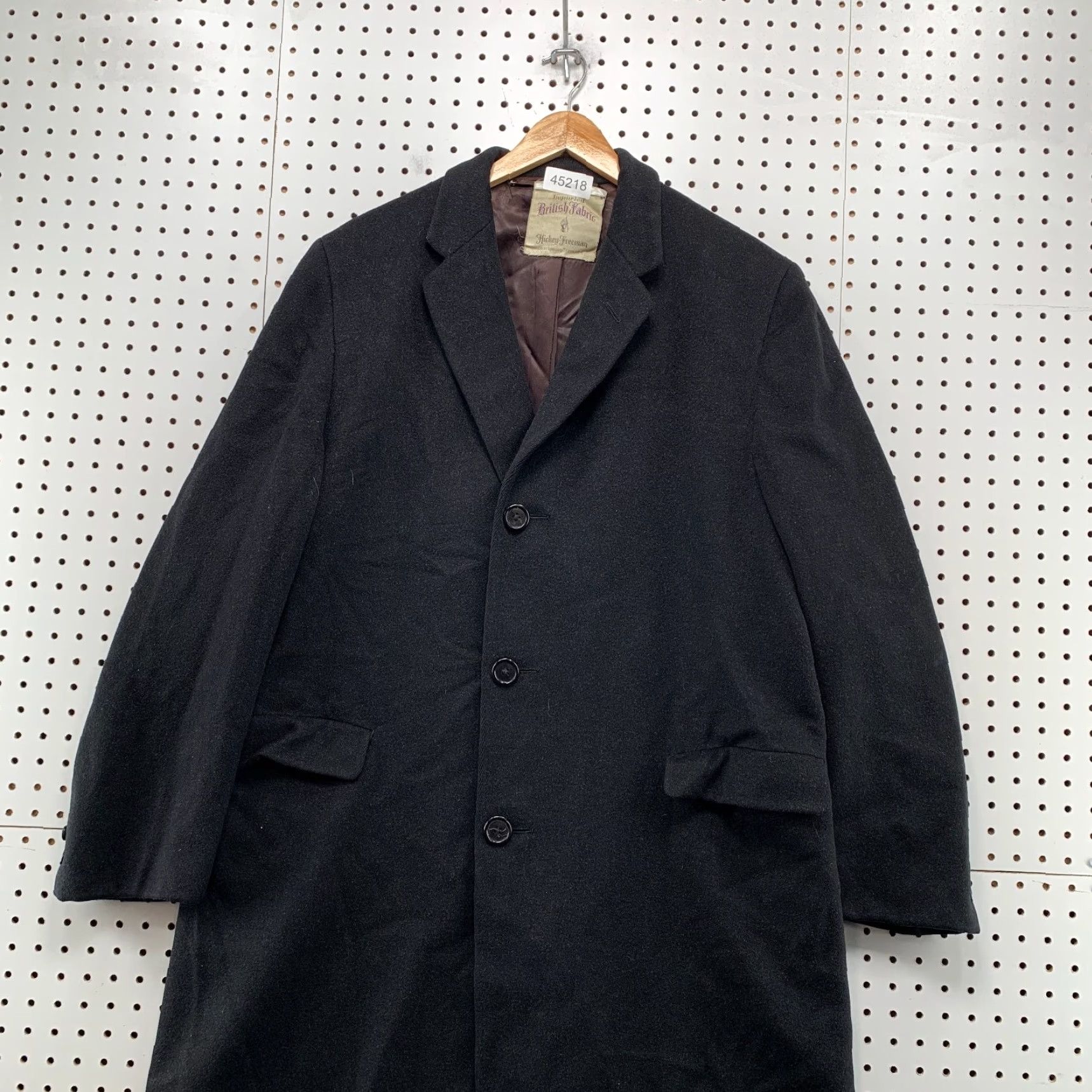 Vintage VINTAGE Hickey Freeman 100% Wool Overcoat Mens 42 Black 60s 70s Wool Union USA Coat Size US XS / EU 42 / 0 - 2 Thumbnail