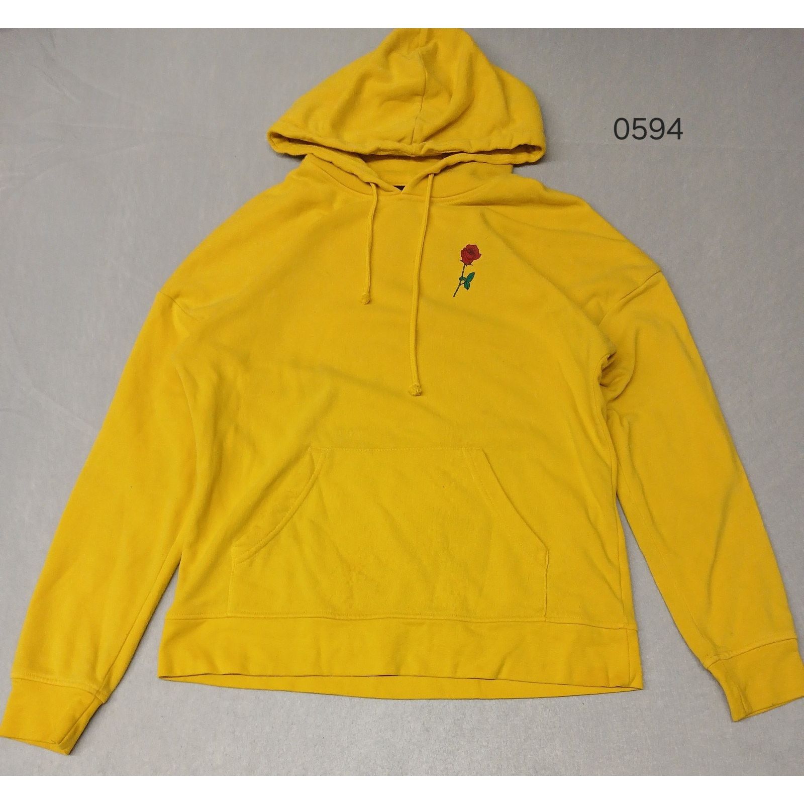 Empyre Empire (Small) Yellow Slit Pocket String Pullover Hoodie Size S / US 4 / IT 40 - 1 Thumbnail