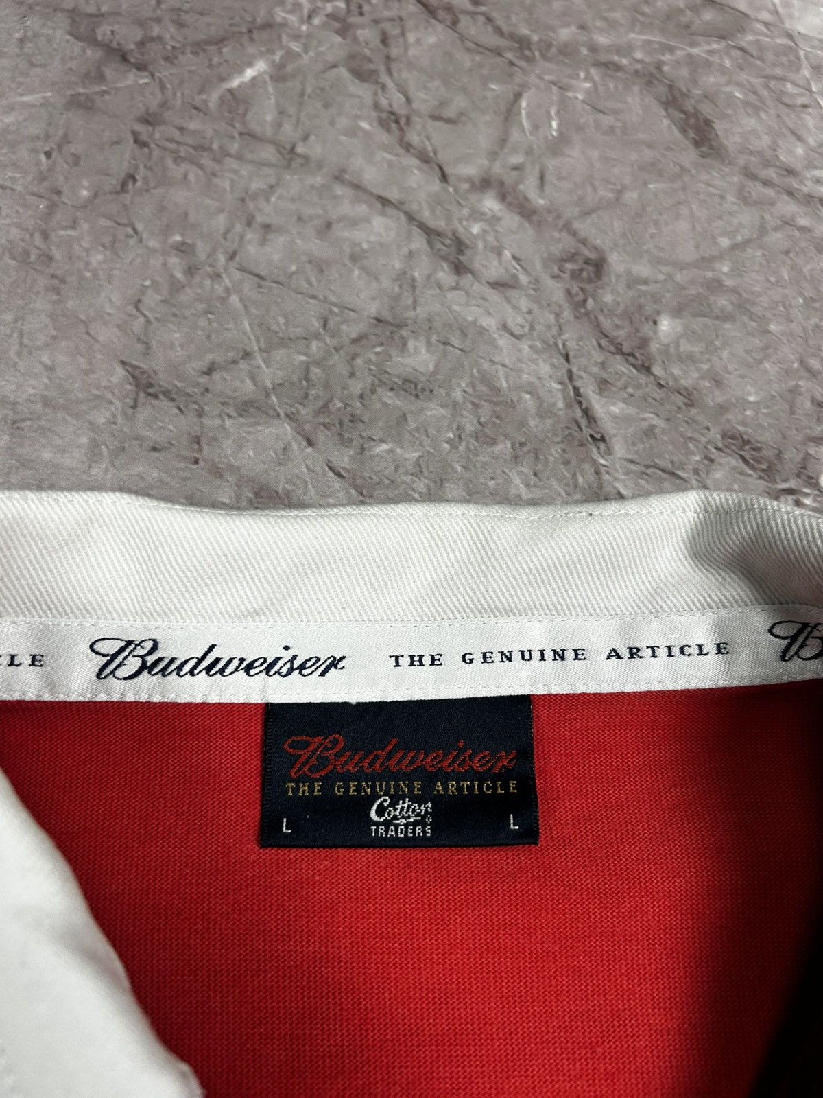 Budweiser × Cotton Traders Vintage Budweiser rugby shirt Size US L / EU 52-54 / 3 - 6 Thumbnail