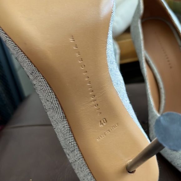 Victoria Beckham Victoria Beckham Canvas Pointy Pump Heels Size US 10 / IT 40 - 11 Thumbnail