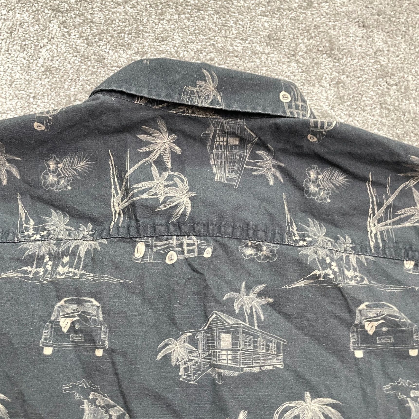 Pendleton VINTAGE Pendleton Men's Short Sleeve Button-Down Shirt Casual Travel Beach Cotton Blue Gray Size US M / EU 48-50 / 2 - 4 Thumbnail