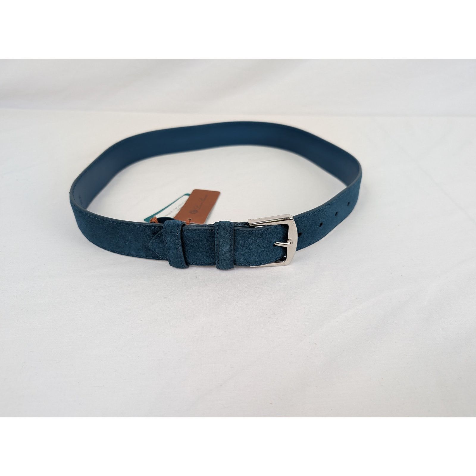 Loro Piana o1rshd1 Size: 80 / Men's 100% Suede Calf Split Belt in Green Size 32 - 12 Thumbnail