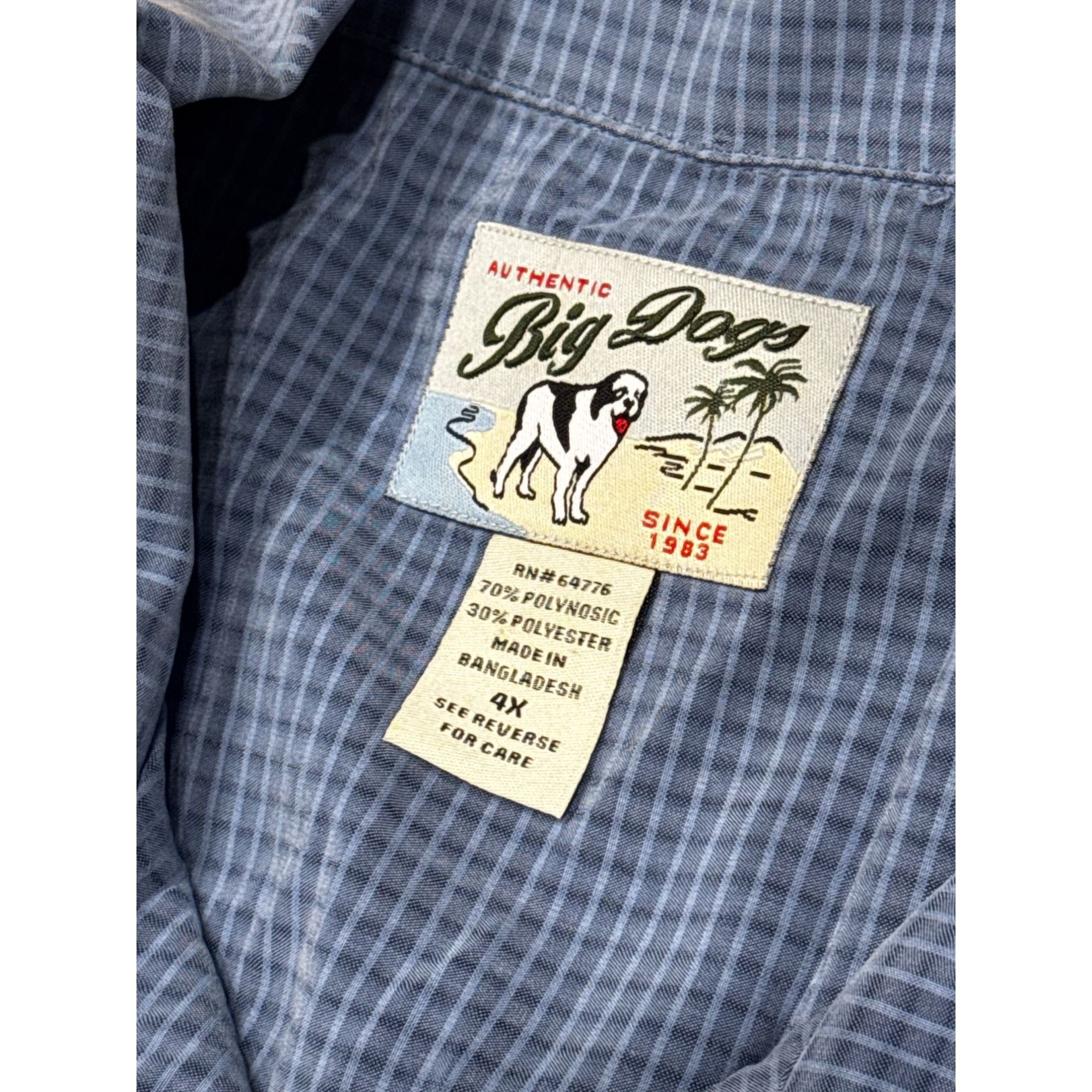 Big Dogs VTG Big Dogs button up collared shirt blue check plaid top 4 Size US XXL / EU 58 / 5 - 5 Thumbnail