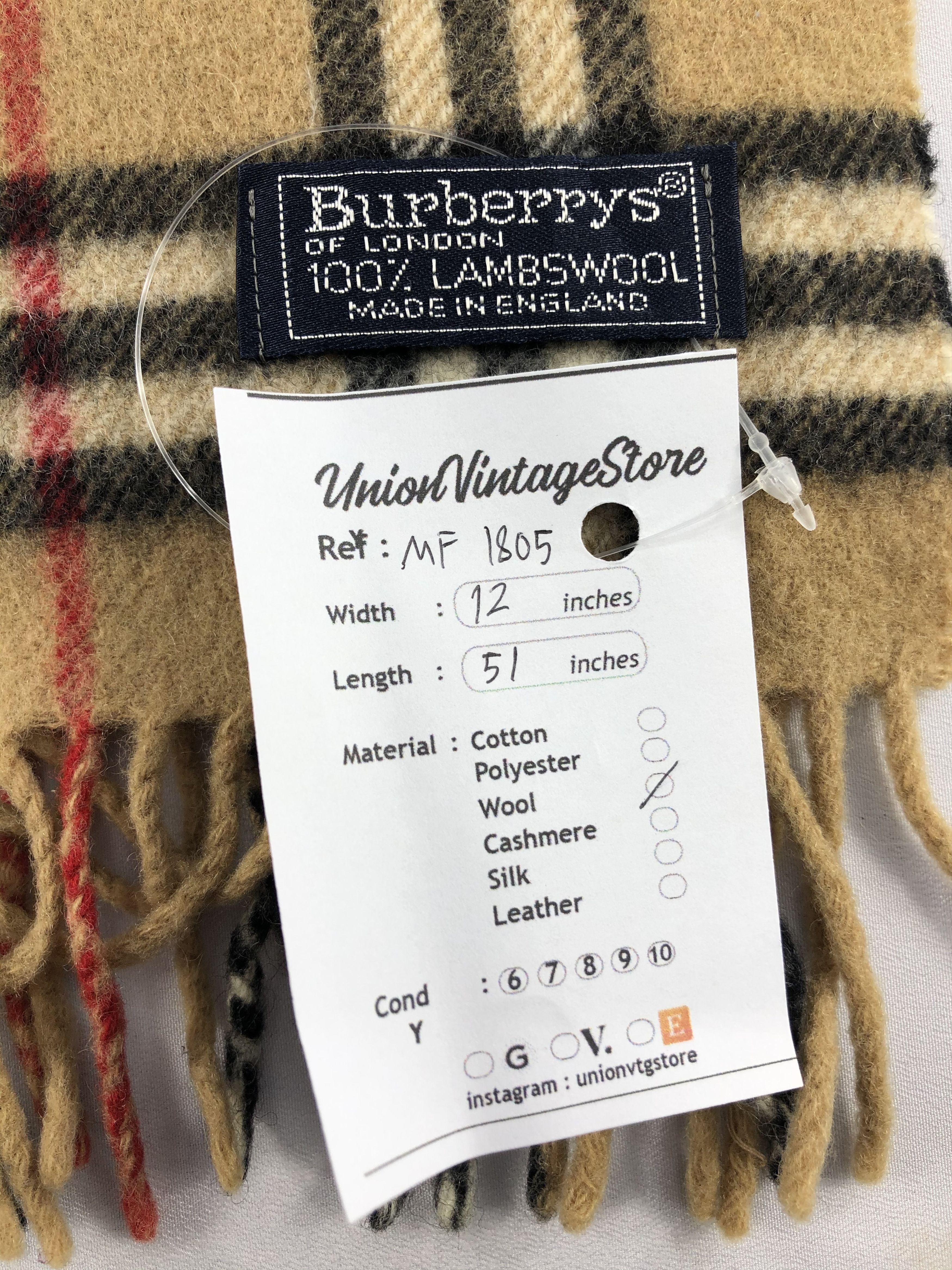 Burberry Vintage Burberry Scarf/Muffler/Neckwear MF1805 Size ONE SIZE - 5 Thumbnail