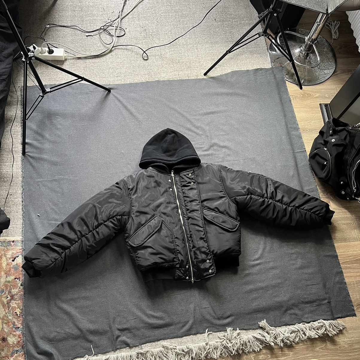 No Faith Studios REVERSIBLE HOOD BOMBER JACKET BLACK | Grailed