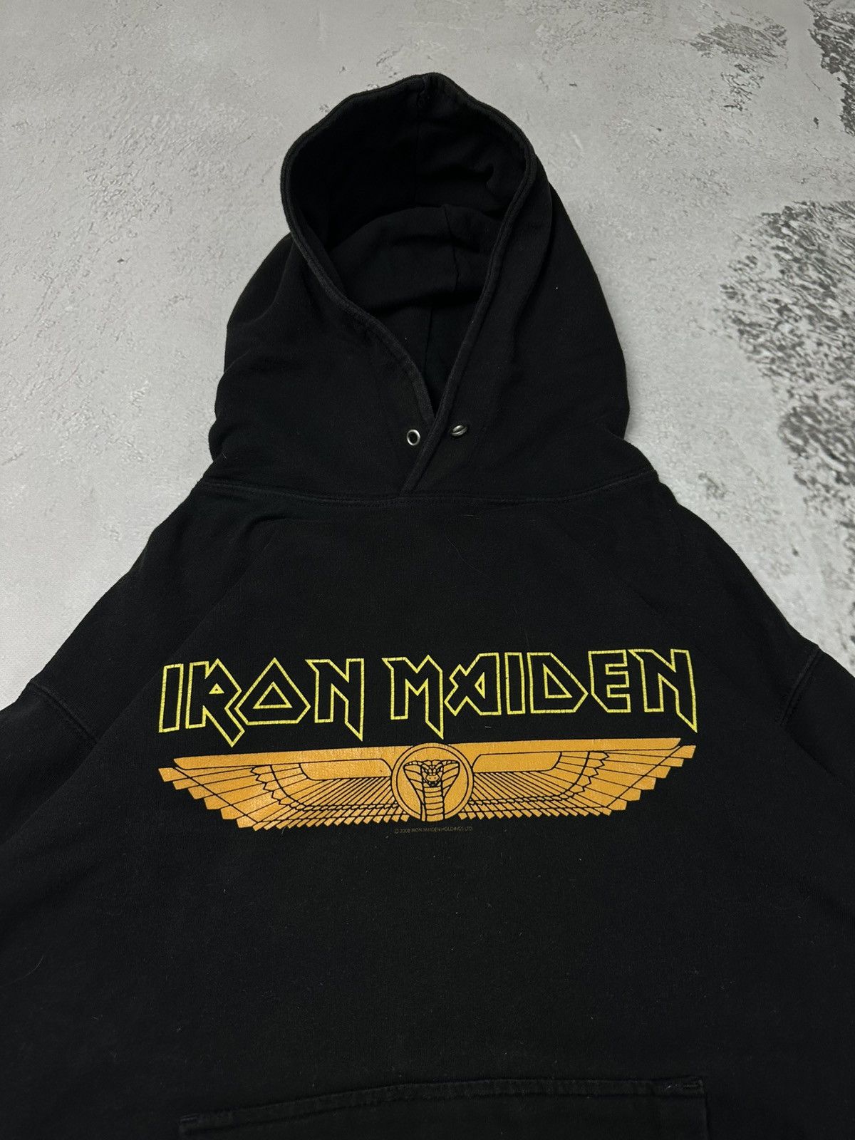 Iron Maiden Vintage 2008 Iron Maiden Powerslave Album Band Black Hoodie Size US L / EU 52-54 / 3 - 5 Thumbnail
