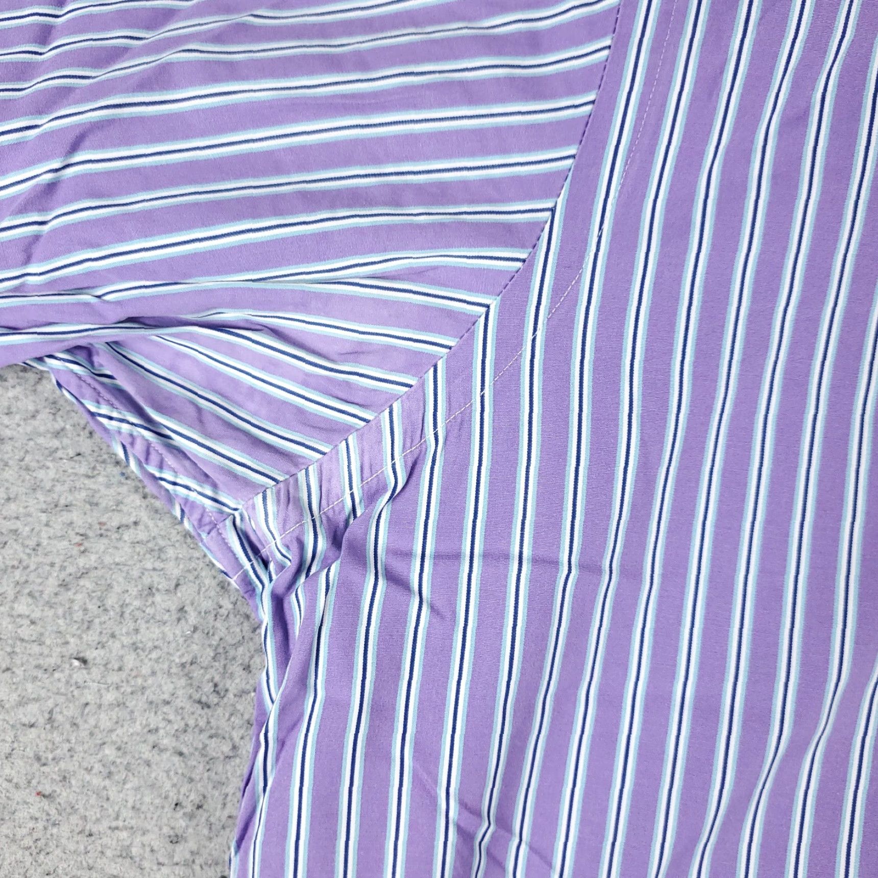 Ralph Lauren Ralph Lauren Dress Shirt Mens 17 Purple Striped Long Sleeve Button Down Classic Size 46R - 3 Thumbnail