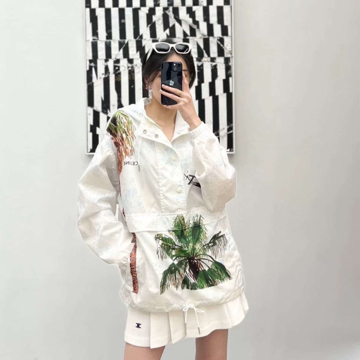 Celine Celine mar658 plant-pattern slogan hooded sun jkt 44 Size M / US 6-8 / IT 42-44 - 9 Thumbnail