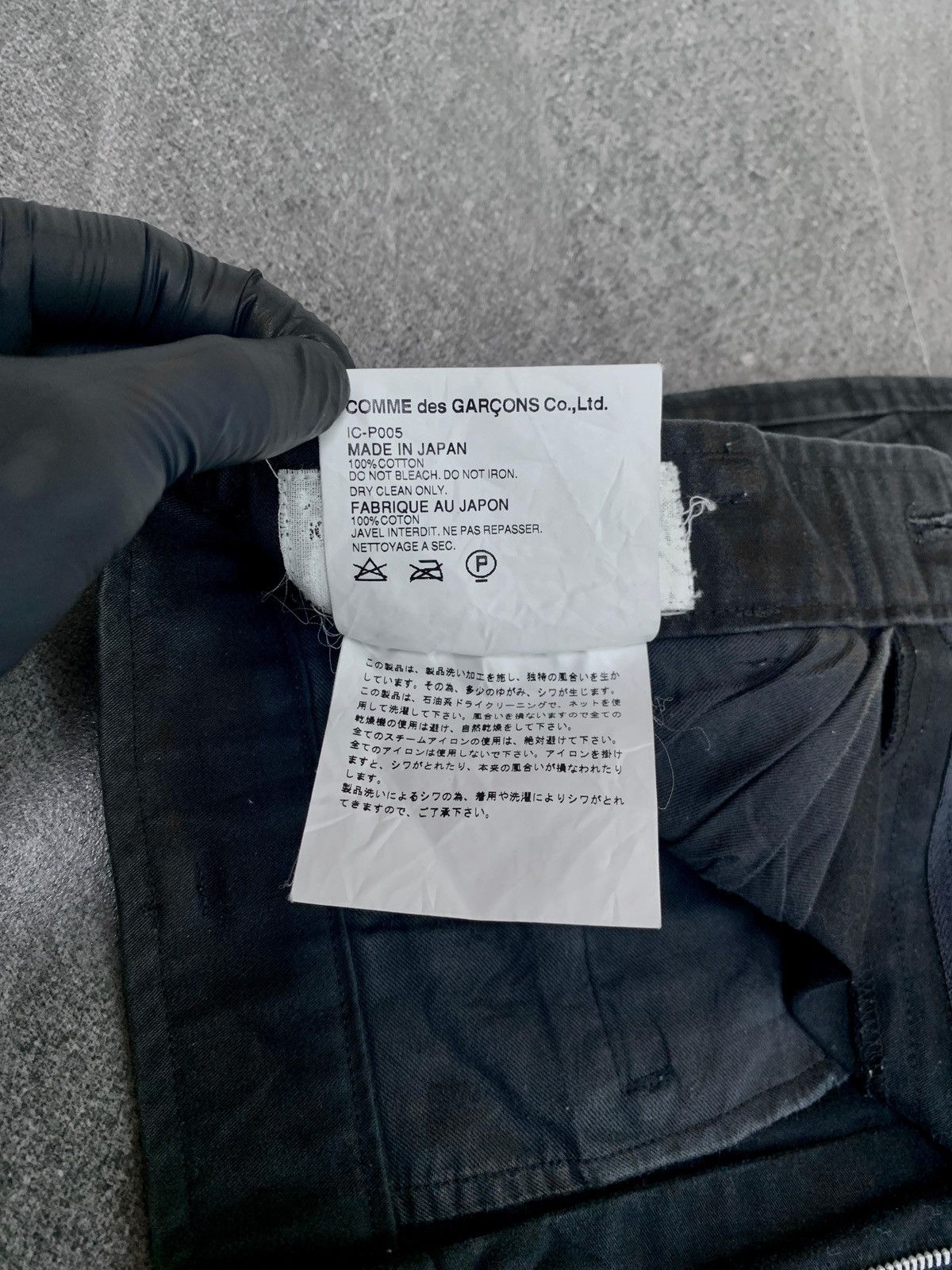 Comme des Garcons Homme AD2001 Black Faded Straight Trousers Size US 28 / EU 44 - 9 Thumbnail