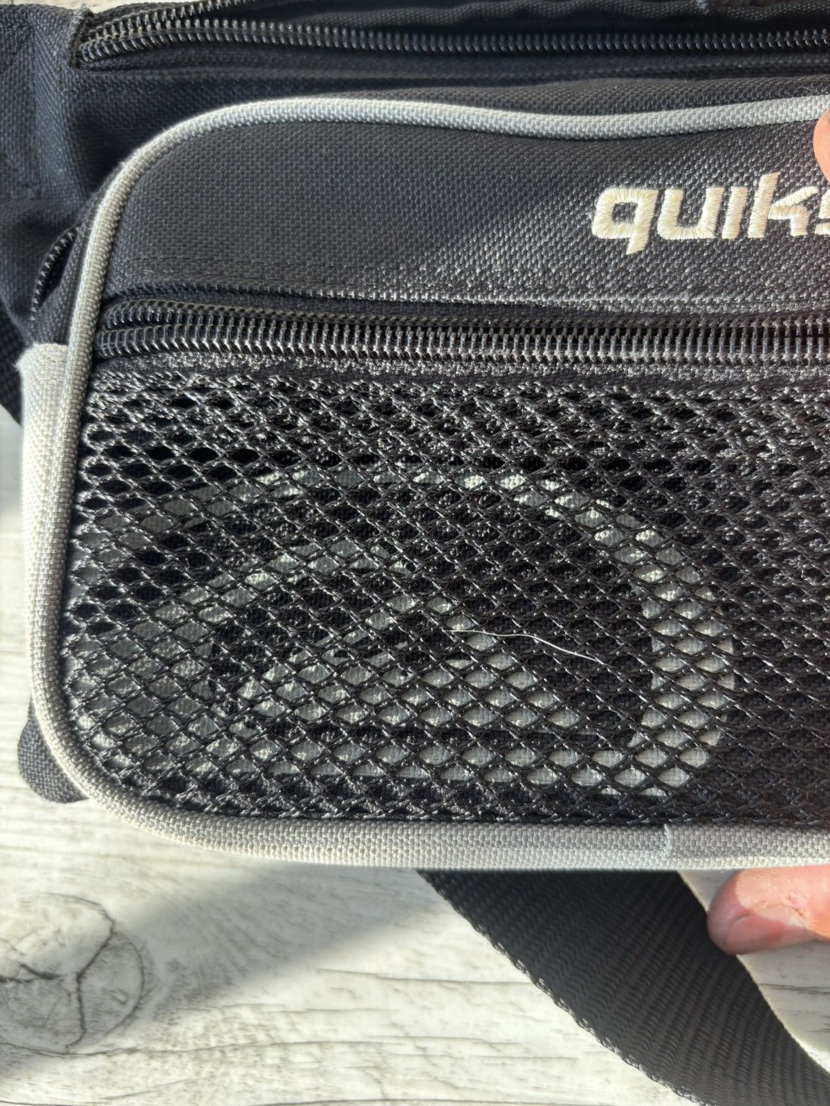 Quiksilver Quiksilver Black Fanny Pack Waist Bag Bum Bag Mesh Pocket Size ONE SIZE - 7 Thumbnail