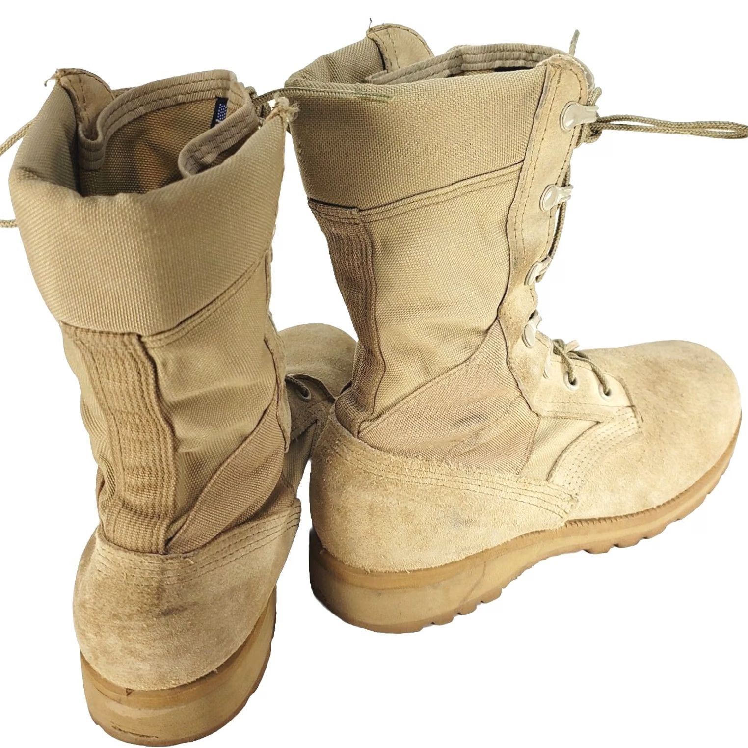 Vintage ALTAMA 5800 PJ 10-03 Military Desert Beige Tan Men Combat Boots Size 6W Tan Boots Mens Shoes W Leather Outsole Suede Nylon Upper Size US 6 / EU 39 - 4 Thumbnail