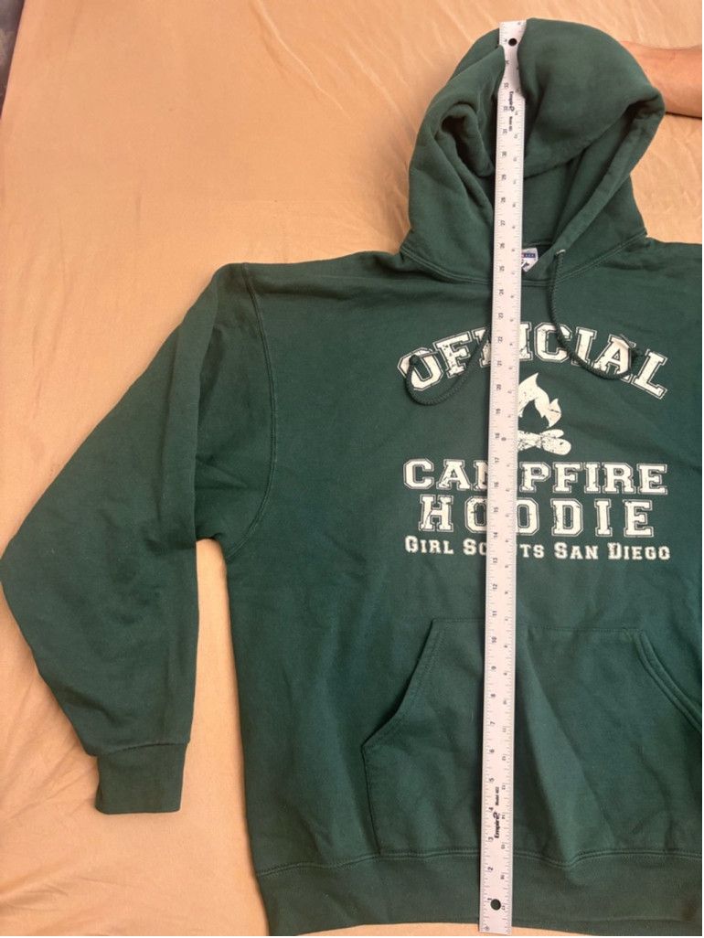 Jerzees Girls Jerzees Hoodie XL Green Campfire Girl Scouts San Diego Size XL / US 12-14 / IT 48-50 - 4 Thumbnail