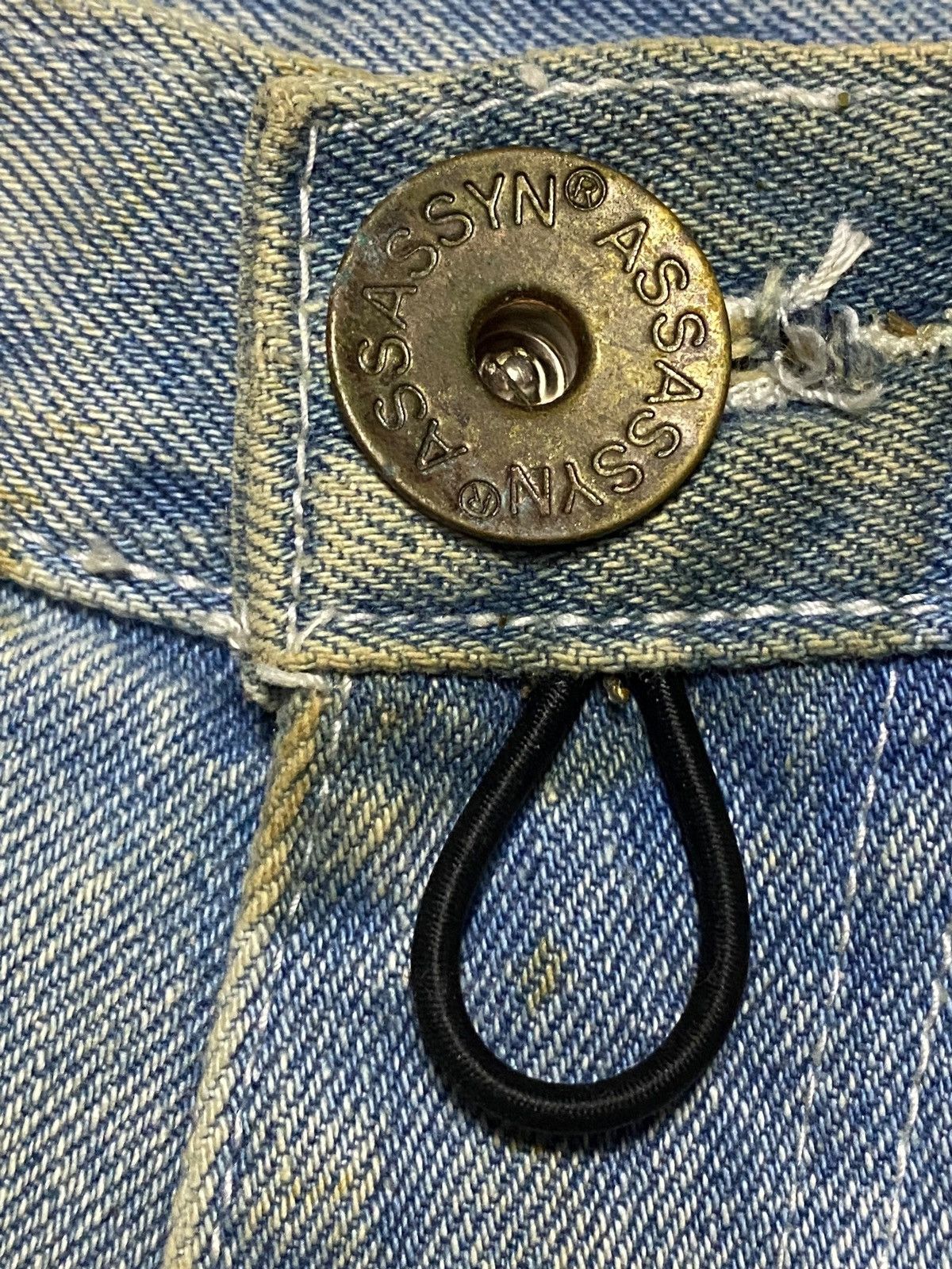 Bob Marley Baggy Vintage Hemp Blue Denim Shorts With Unique Stains Find Size US 31 - 10 Thumbnail