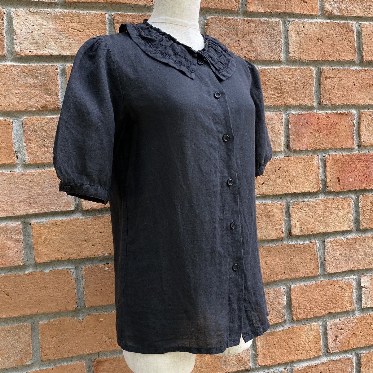 Lanvin LANVIN Black Doll Collar Blouse Size XS / US 0-2 / IT 36-38 - 12 Thumbnail