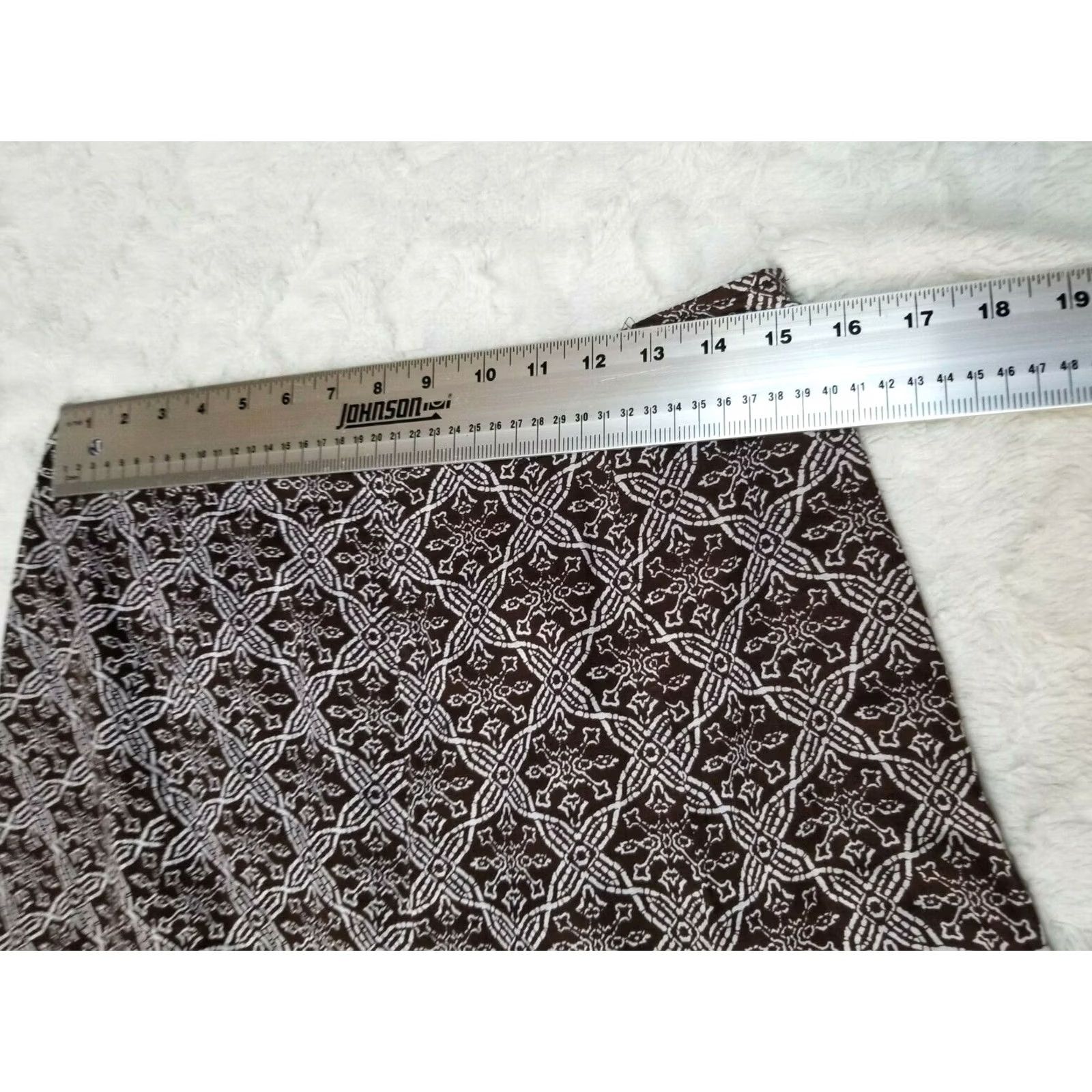 Charter Club Charter Club Womens Brown Printed Career A-Line Midi Skirt 6 Lined Casual Business Dress Skirt Womens Brown 100% Cotton A-Line Knee Length Vintage No Size 28" / US 6 / IT 42 - 6 Thumbnail