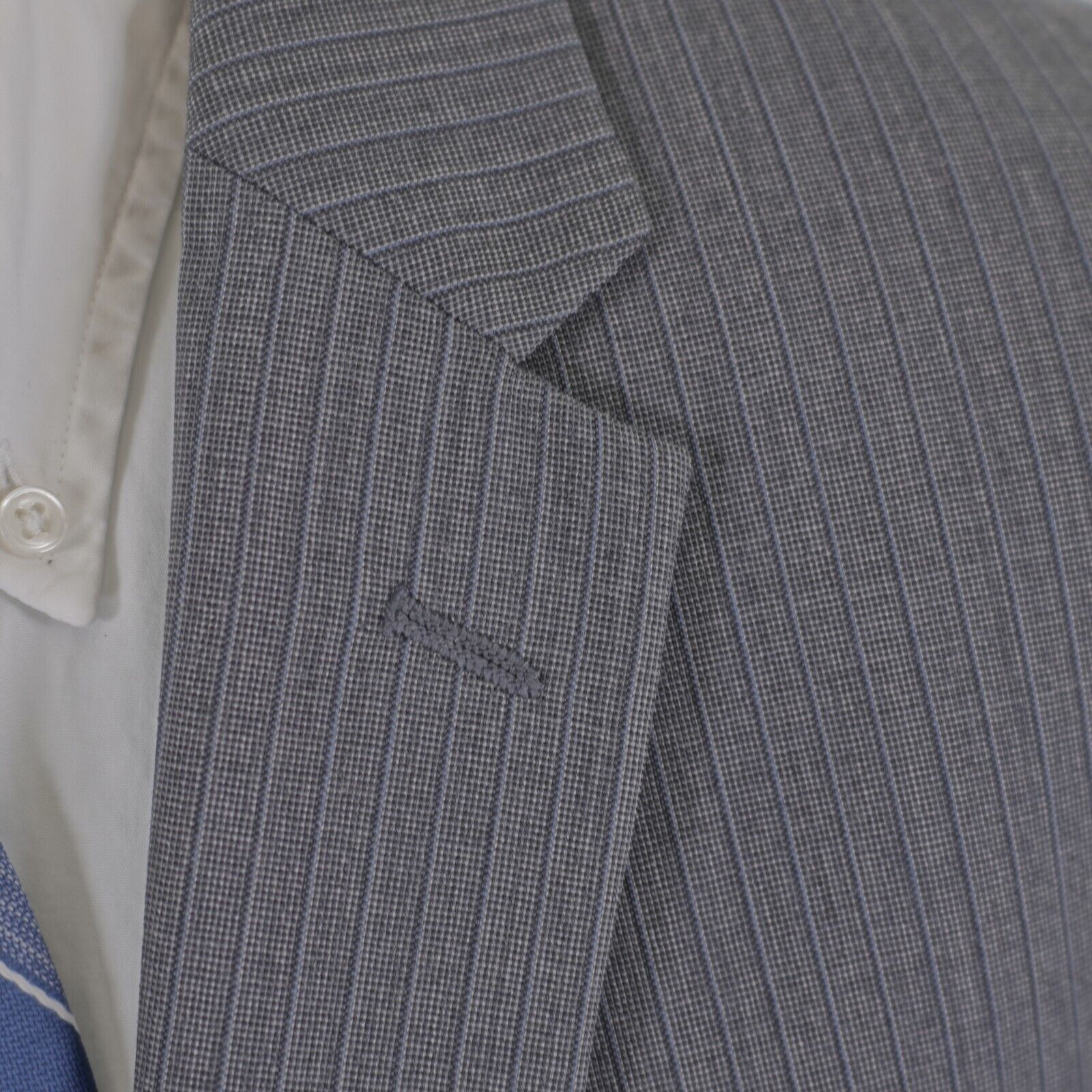 Jos. A. Bank Joseph Jos A Bank Wool Gray Striped 2 Piece Suit 40R / Slim Size 40R - 5 Thumbnail
