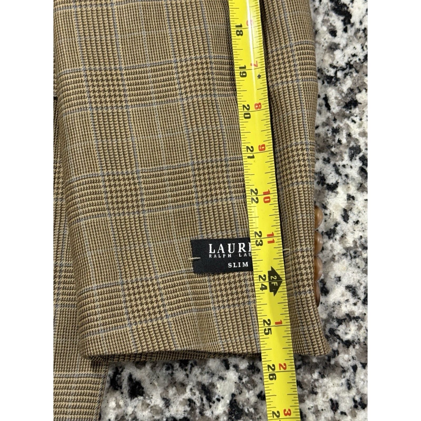 Ralph Lauren Ralph Lauren Black Label Houndstooth Plaid Blazer Men's Regular Size 42 Light Brown Silk Wool Blend Size 42R - 4 Thumbnail