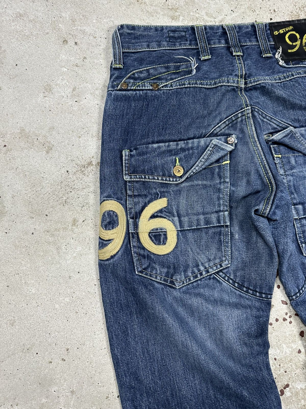 G-Star × Vintage Vintage Y2K G Star Raw 96 Double Knee Distressed Denim Pants Size US 30 / EU 46 - 12 Thumbnail