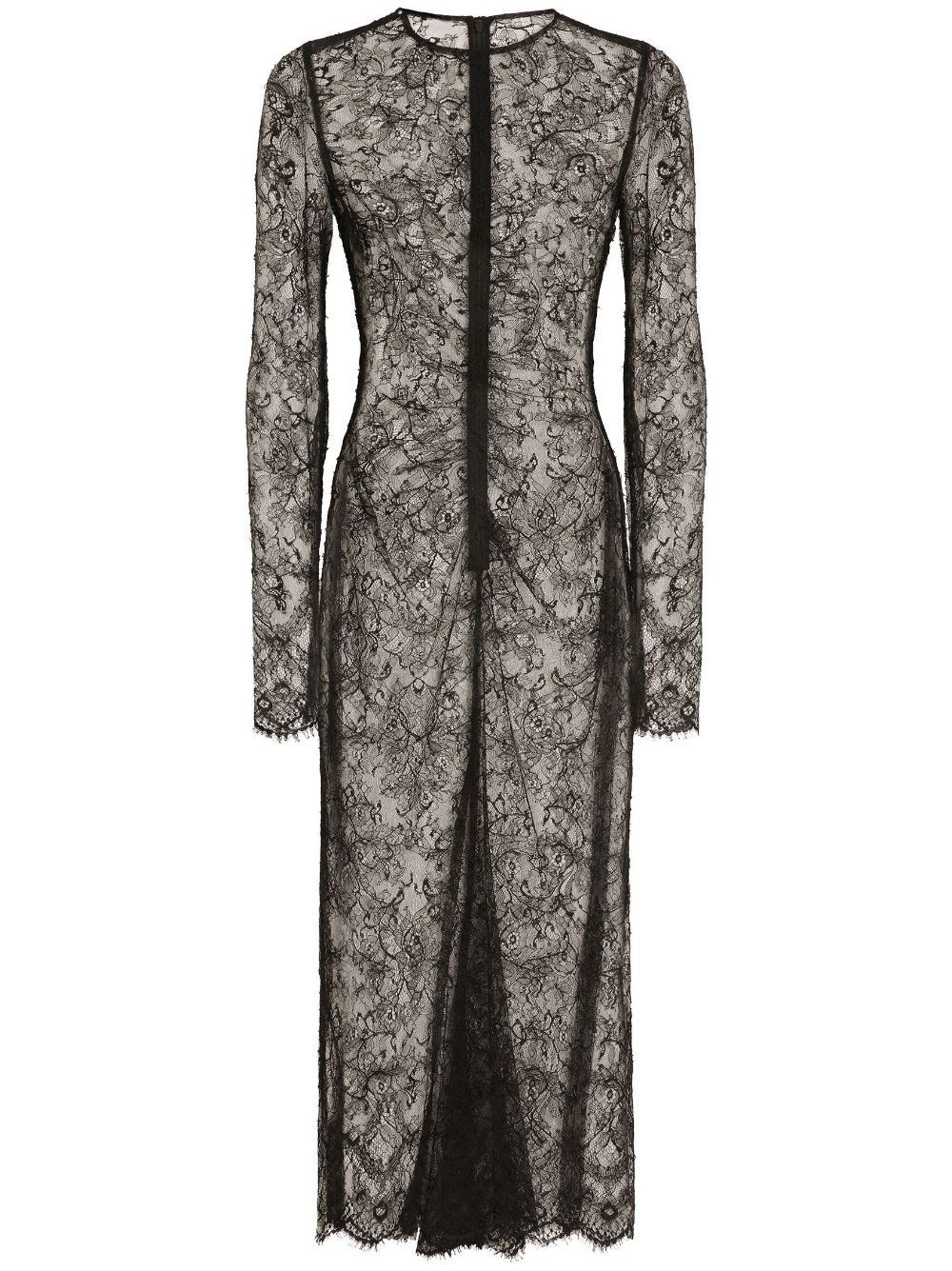 Dolce & Gabbana LACE MIDI DRESS Size S / US 4 / IT 40 - 1 Thumbnail