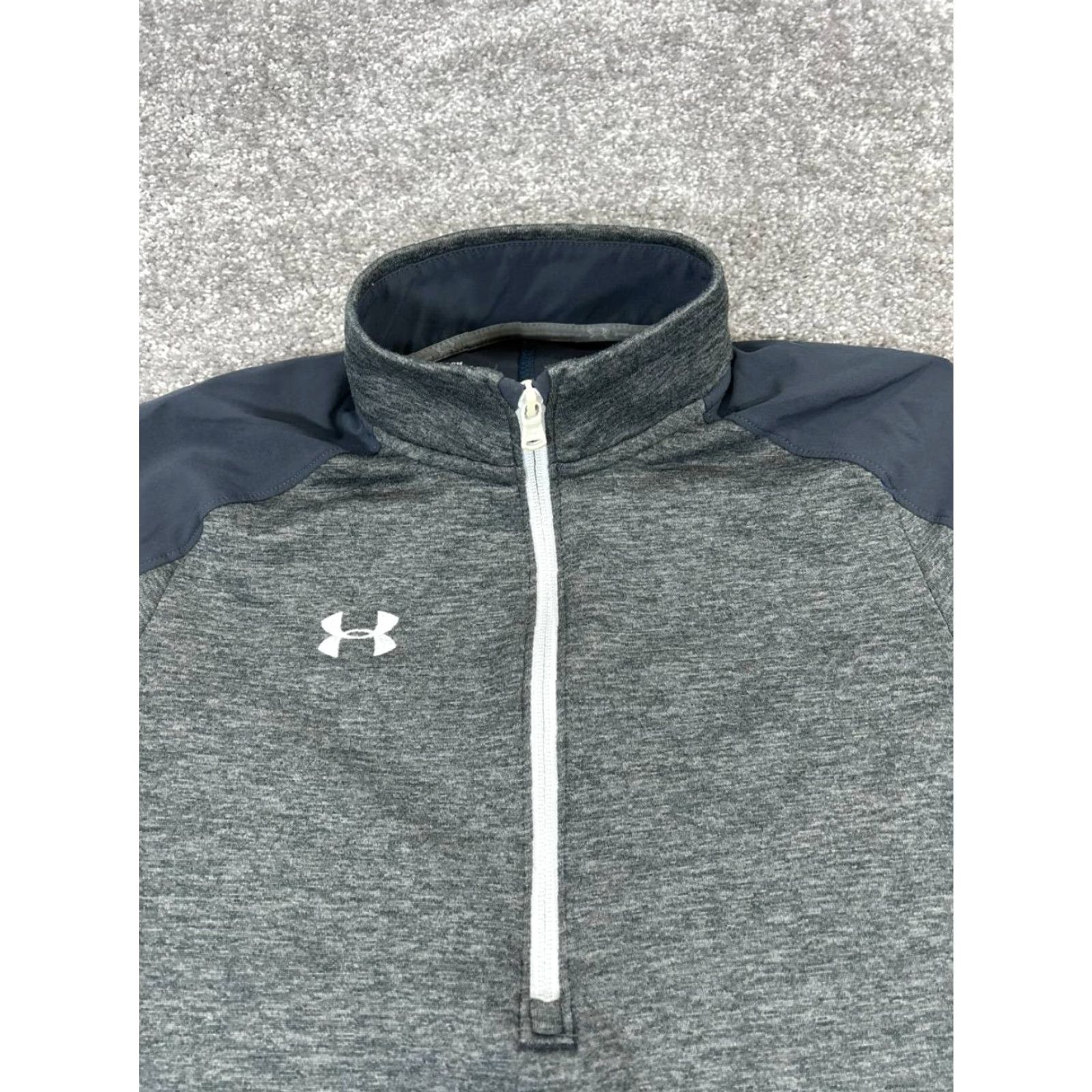 Under Armour Under Armour Sweater Mens Small Gray Blue Coldgear Quarter Zip Shirt Size US S / EU 44-46 / 1 - 2 Thumbnail