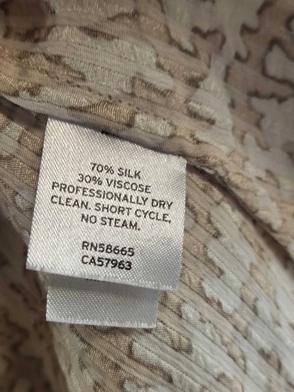 Nordstrom Nordstrom Neutral Beige Silk Blend Split Boho Blouse XXL Size XXL / US 16-18 / IT 52-54 - 5 Thumbnail