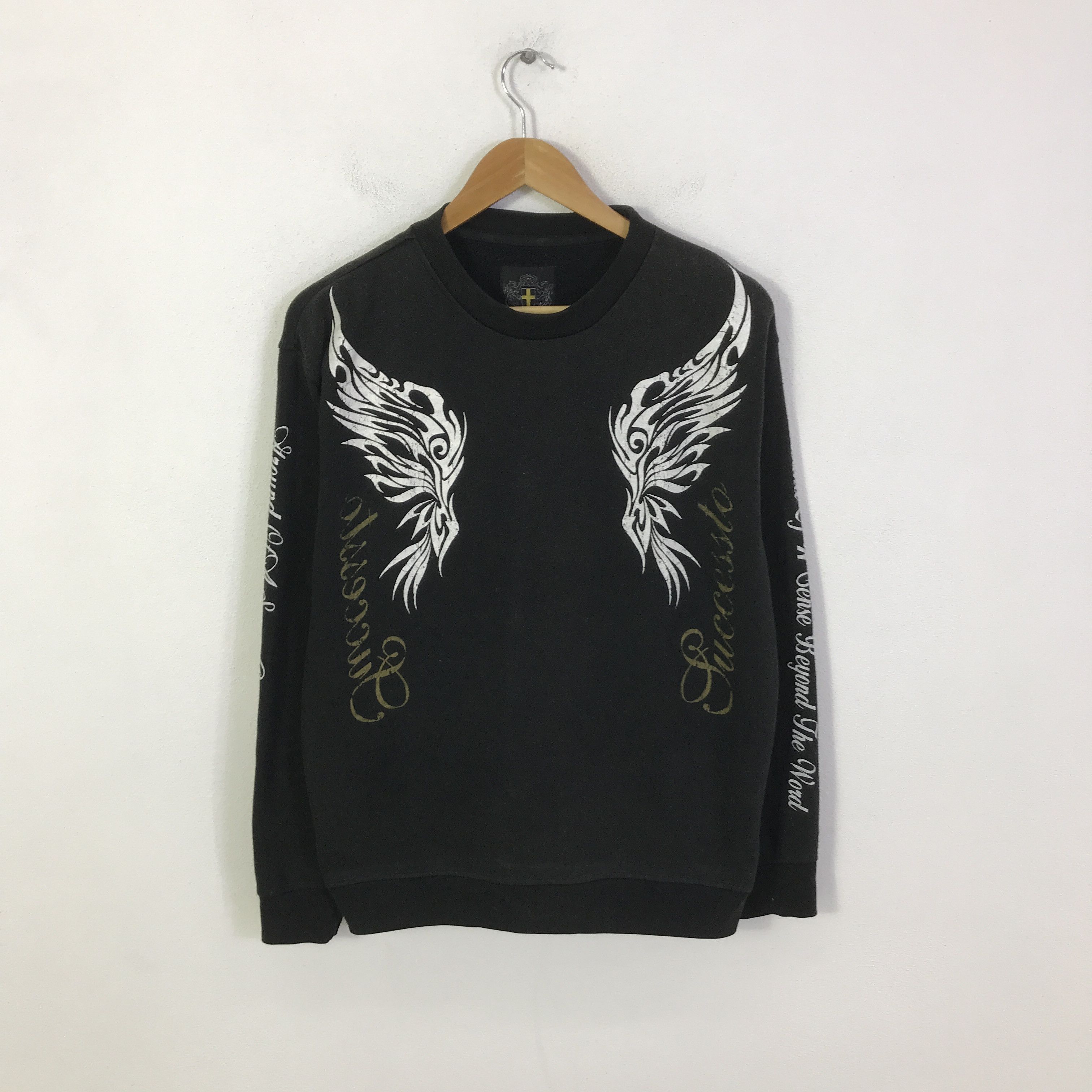 Japanese Brand macatestec punk style Japan sweatshirt K96B14 Size US L / EU 52-54 / 3 - 2 Thumbnail