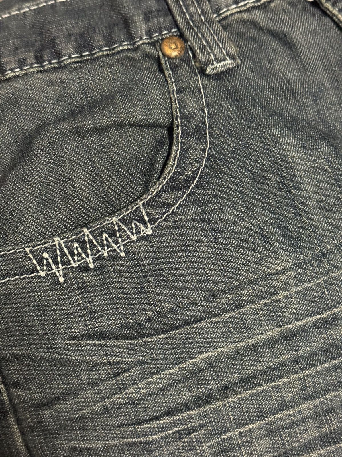 Other Y2K Embroidered Cross Jeans Size US 34 / EU 50 - 6 Thumbnail