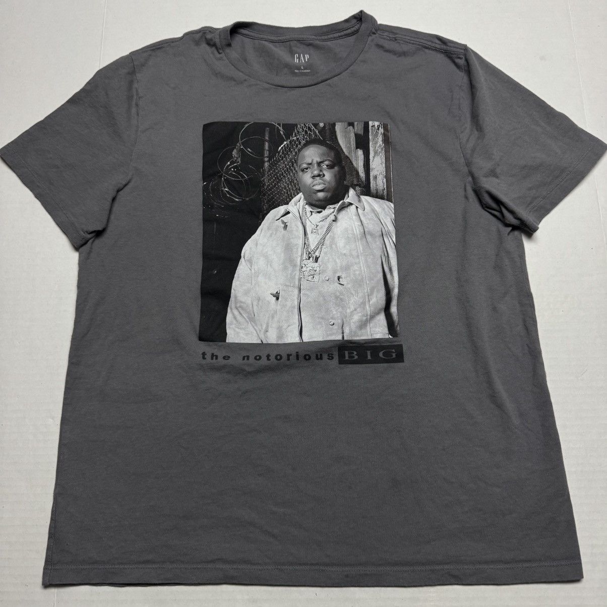 Gap GAP The Notorious B.I.G. Biggie Smalls Graphic Crew T-Shirt Size US L / EU 52-54 / 3 - 2 Thumbnail