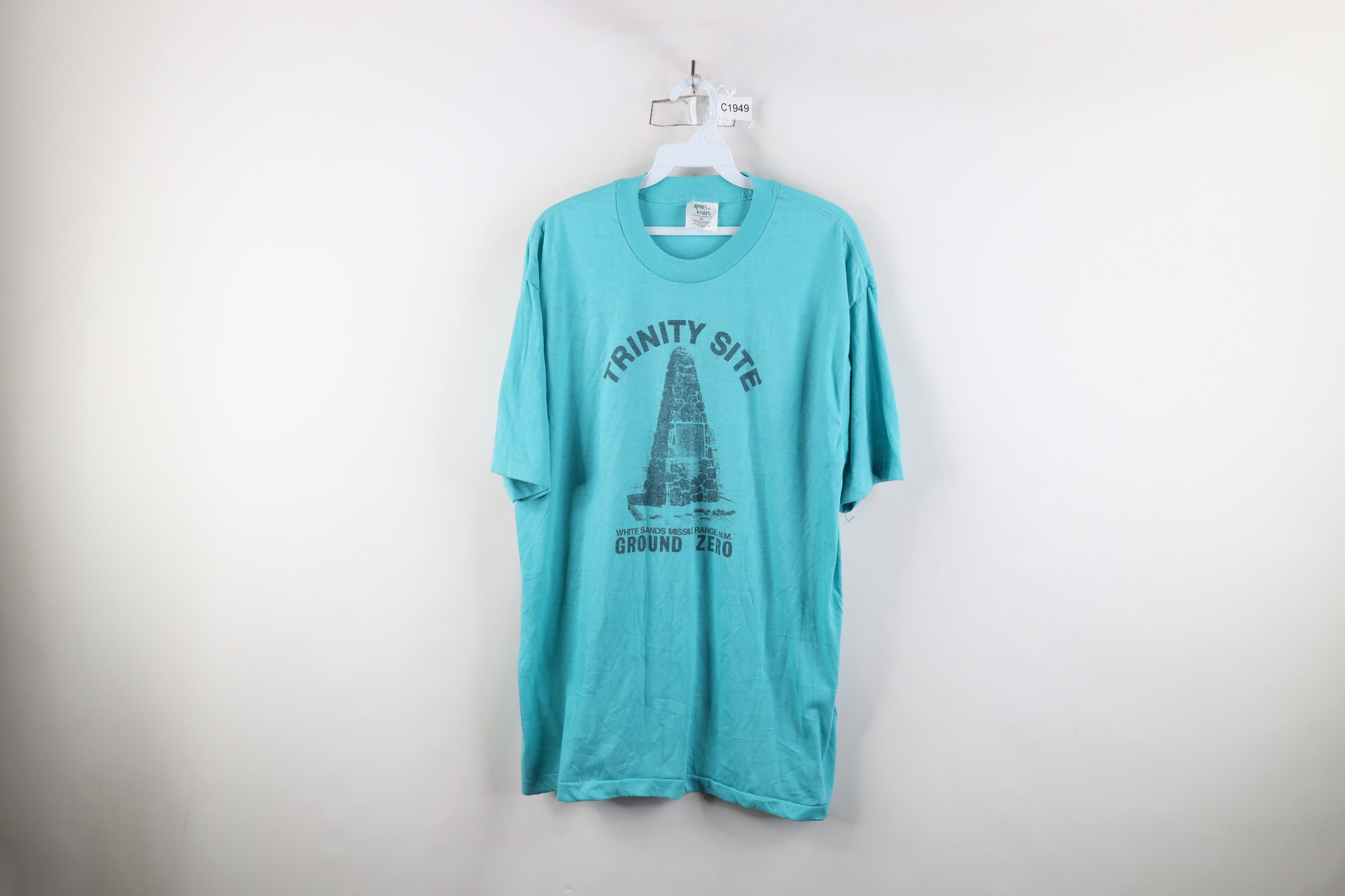Vintage Vintage 70s Ground Zero White Sands Nuclear Bomb T-Shirt USA Size US XL / EU 56 / 4 - 1 Thumbnail