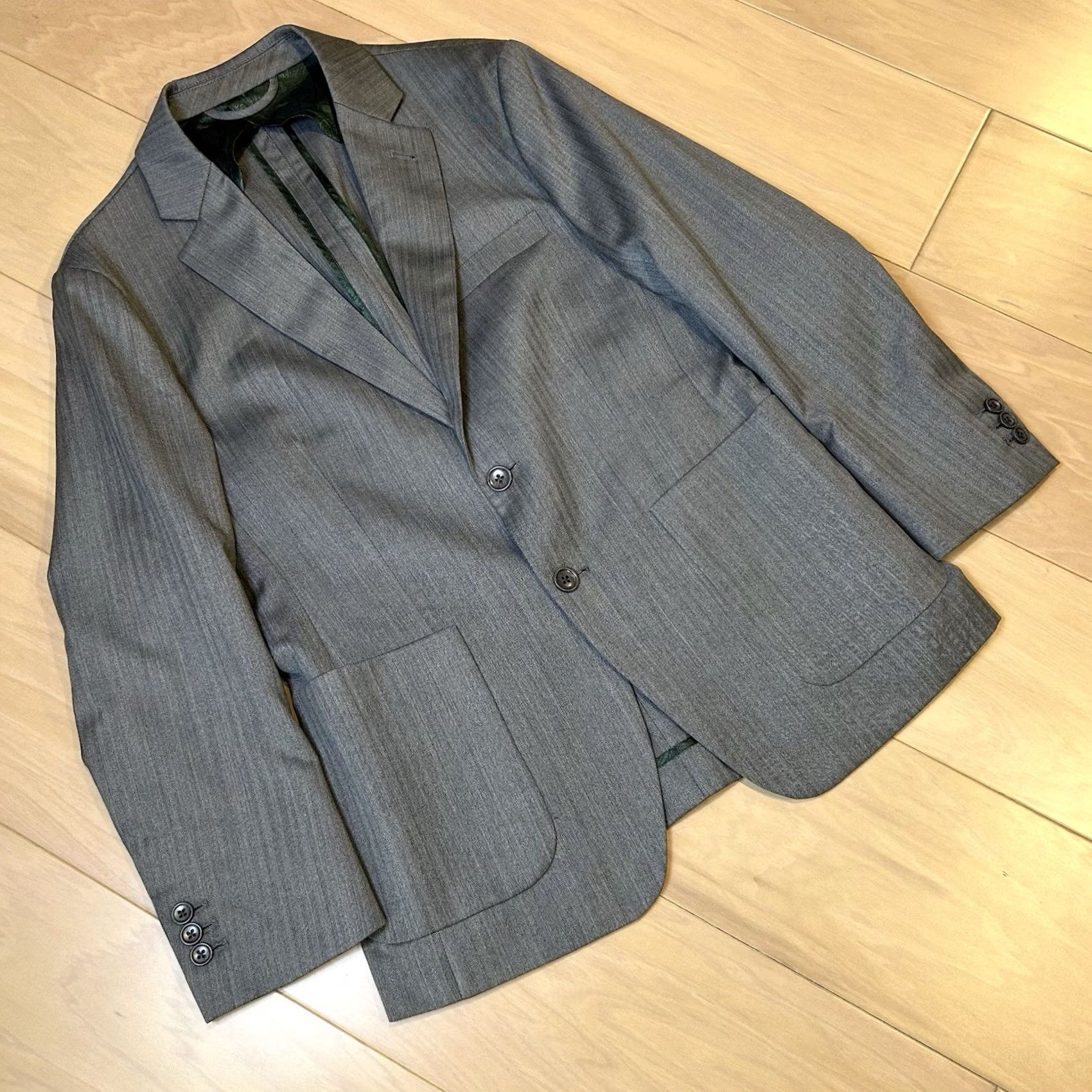 Vintage Tailor on Ten Vitale Barberis Blazer Sport Coat Men’s 36 Slim Wool Blue Button Solid Viscose Lining Lightweight Formal Casual Workwear 90s Style Mens Size 36R - 2 Thumbnail
