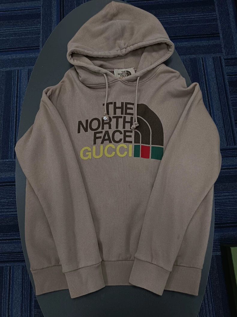 Gucci Tnf co-branded letter printed hooded sweatshirt 2504-