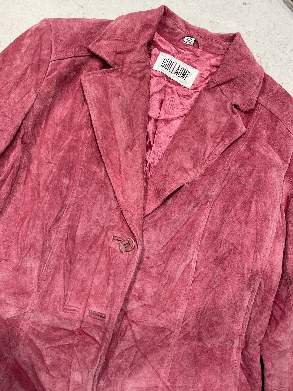 Danier × Vintage Pink Fitted Suede Guillaume Jacket Size M / US 6-8 / IT 42-44 - 4 Thumbnail