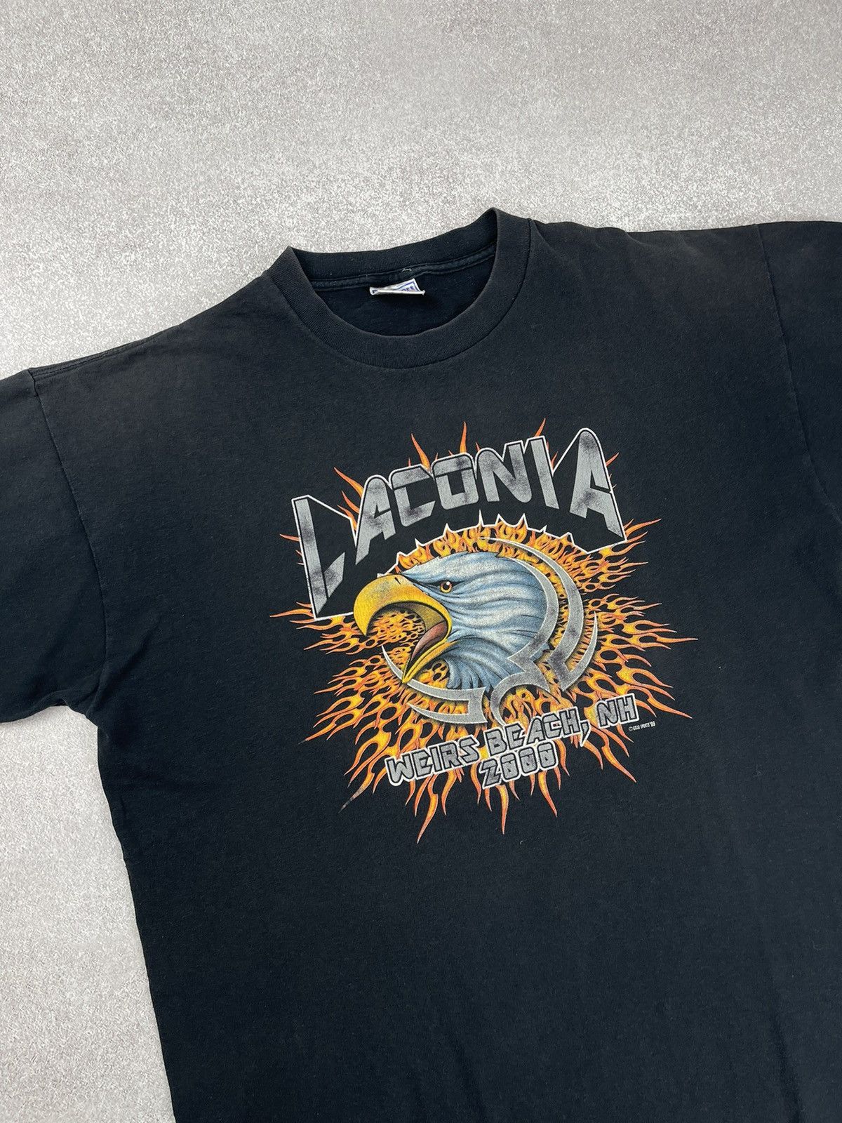 Harley Davidson × Vintage Vintage Laconia 2000 Weirs Beach T-shirt Size US XL / EU 56 / 4 - 2 Thumbnail