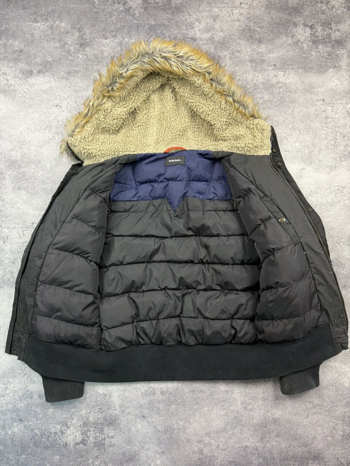Diesel Diesel Y2K Fur Mohair Puffer Bomber Jacket Size US L / EU 52-54 / 3 - 14 Thumbnail