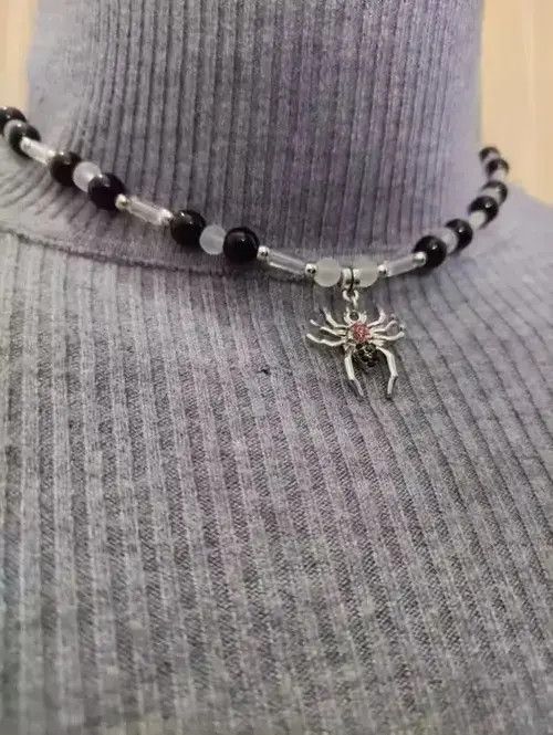 Jewelry Spider Vintage Necklace chain pendent Size ONE SIZE - 3 Thumbnail