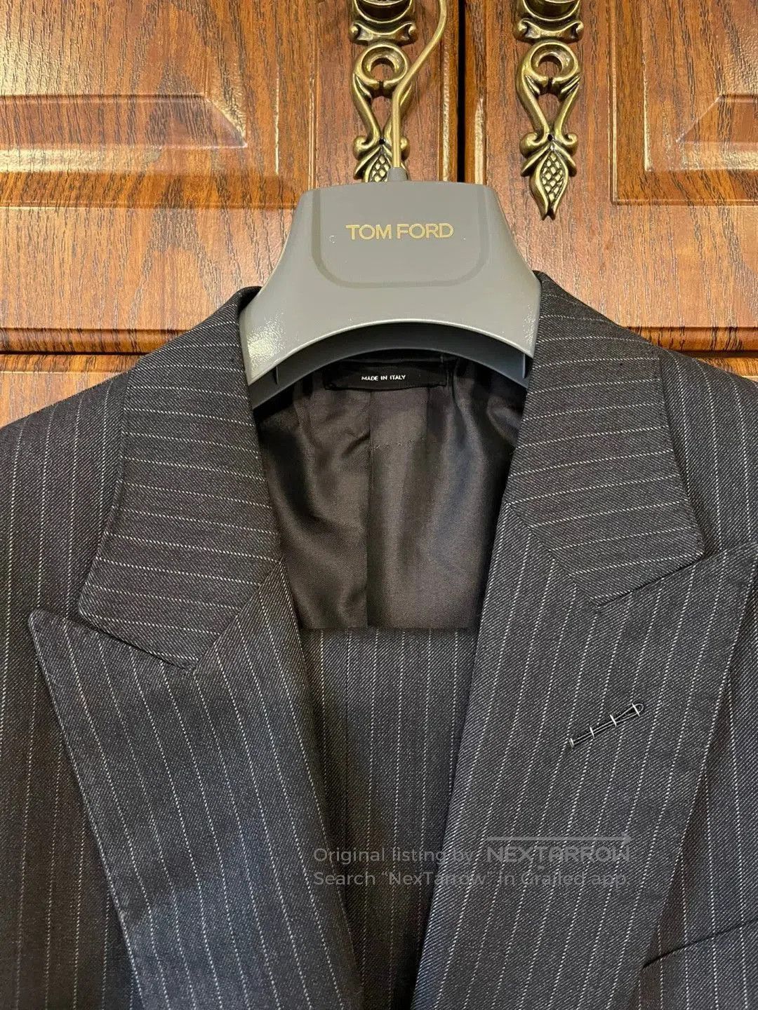 Tom Ford Gray Pinstripe Tailored Suit Jacket. Size US M / EU 48-50 / 2 - 5 Thumbnail