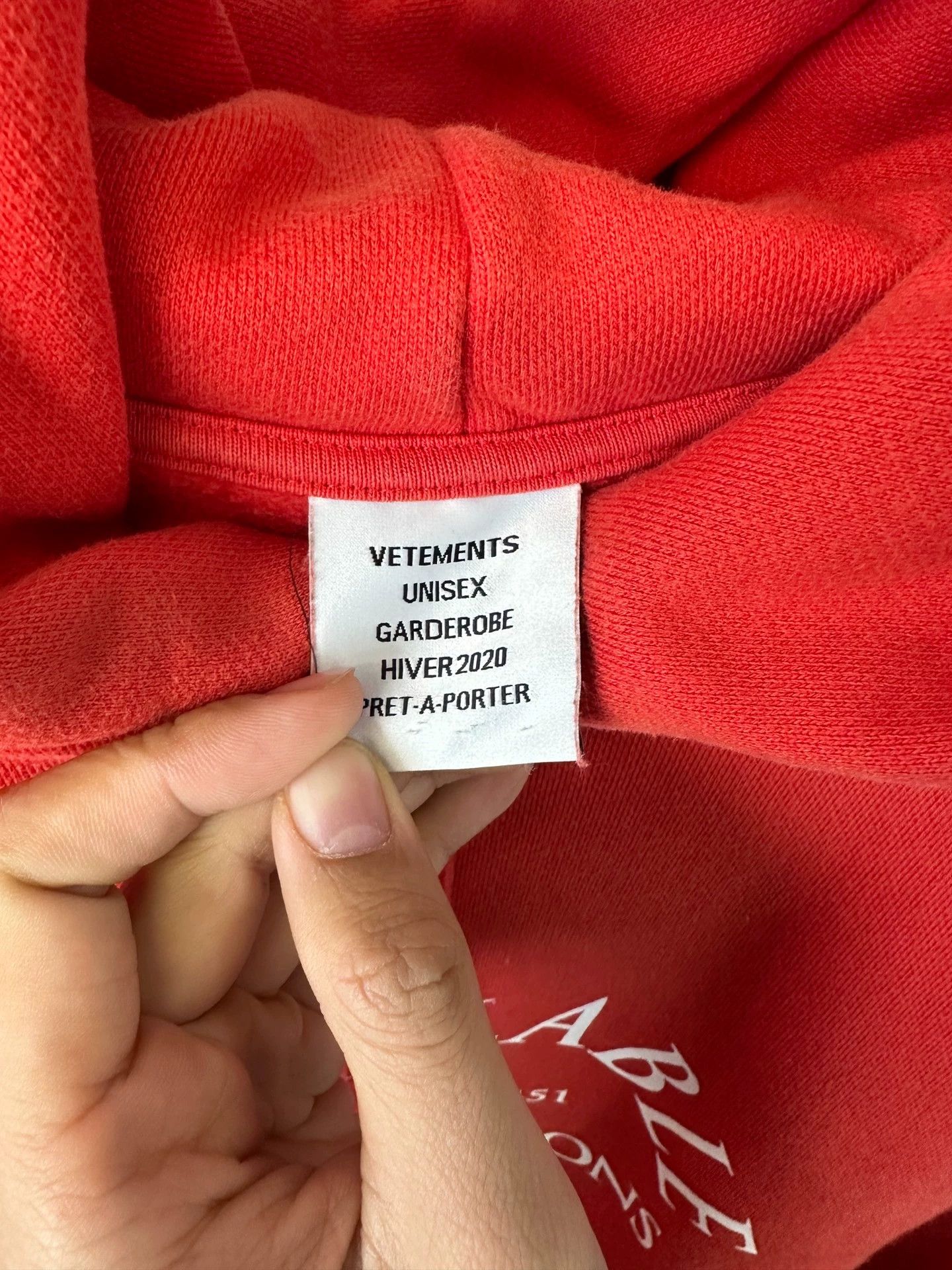 Vetements Vetements 19AW College Logo Red Hoodie S OS Size US S / EU 44-46 / 1 - 3 Thumbnail
