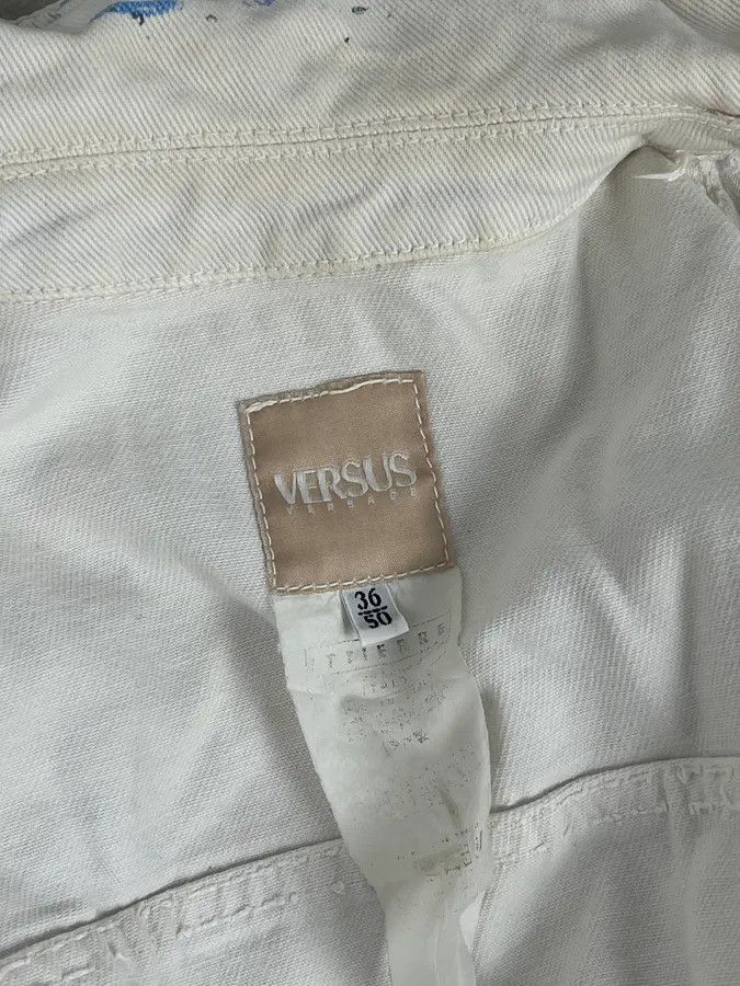 Versace Versace Royal Erased White Denim Jacket Size US S / EU 44-46 / 1 - 10 Thumbnail