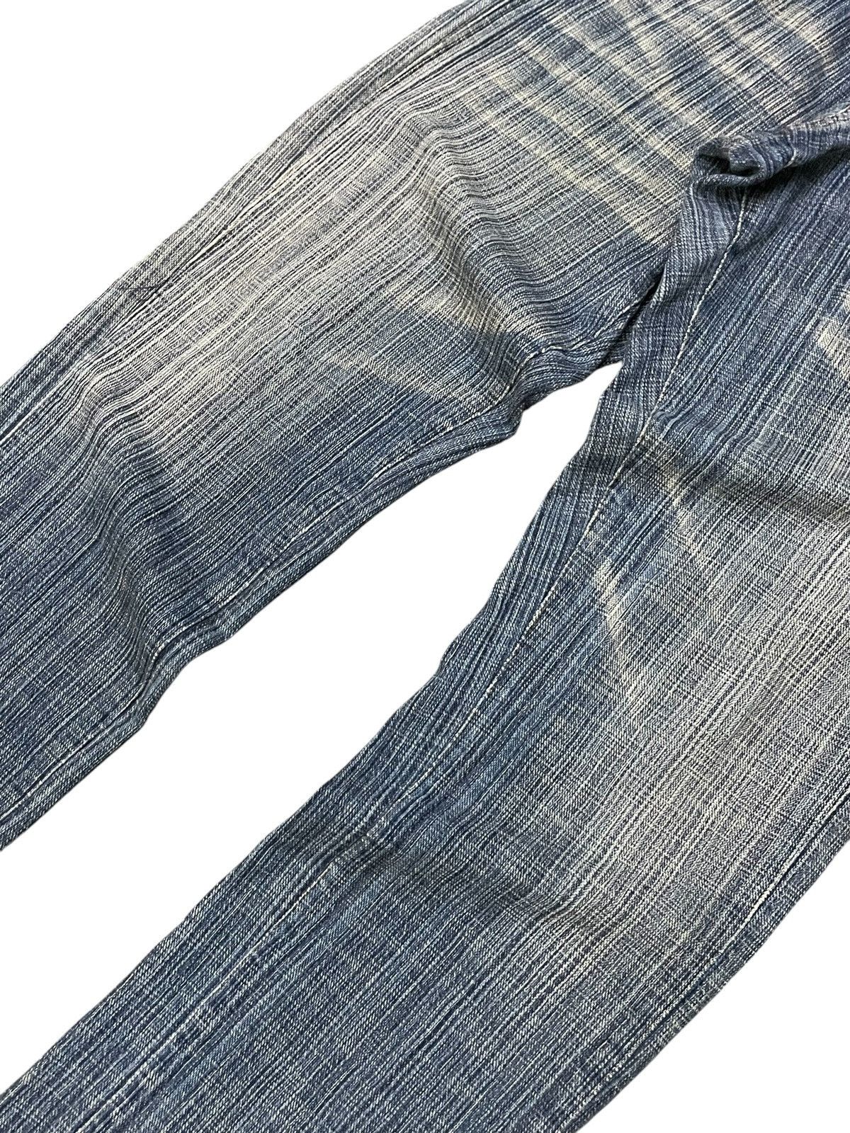 Blue Blue Japan × Hysteric Glamour × Japanese Brand Gumu International Indigo Wash Hand Stripped Woven Jeans Size US 30 / EU 46 - 4 Thumbnail