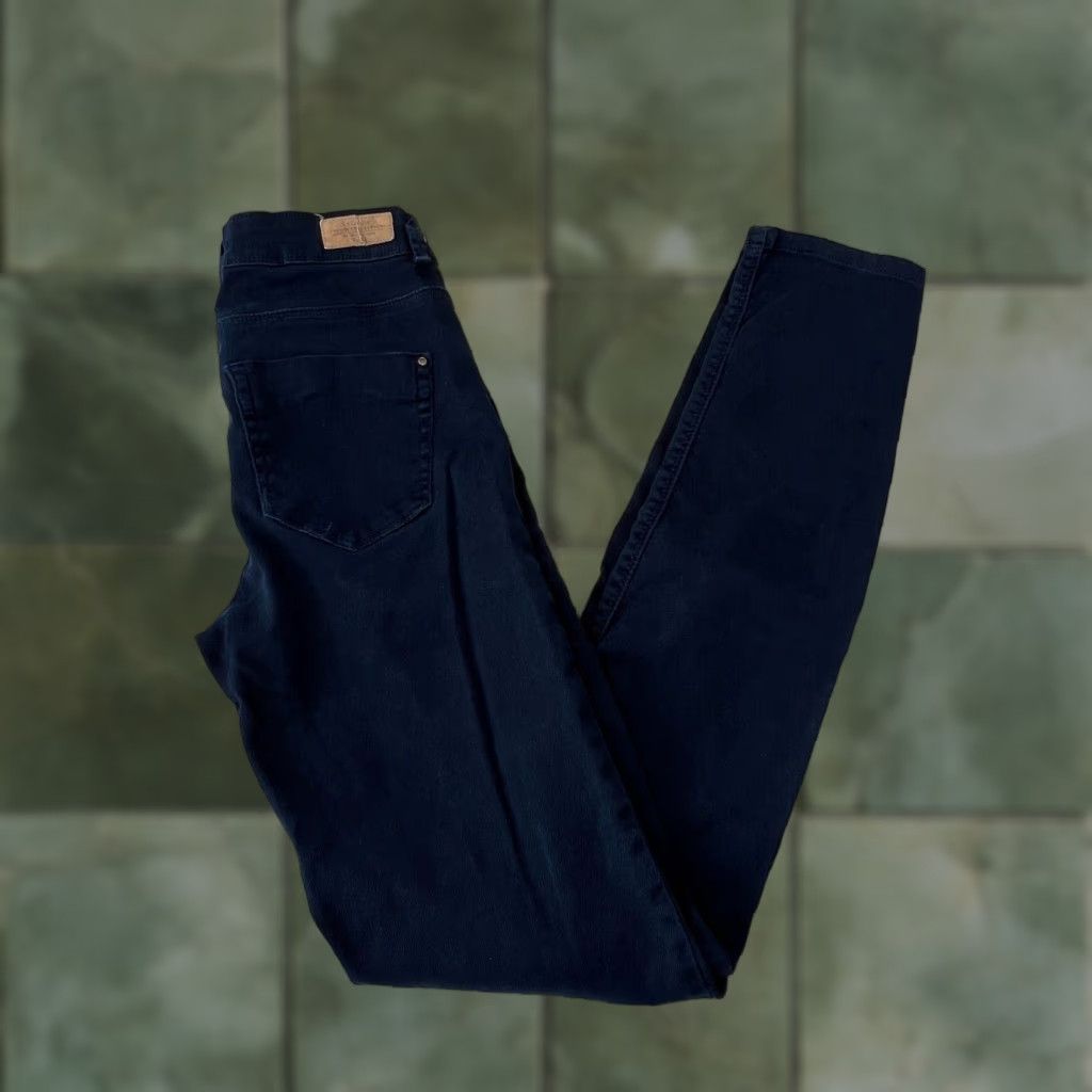Zara Zara Womens Skinny Jeans Blue Dark Wash Denim Slim Fit Stretch 2 Extra Large Size 26" / US 2 / IT 38 - 1 Thumbnail