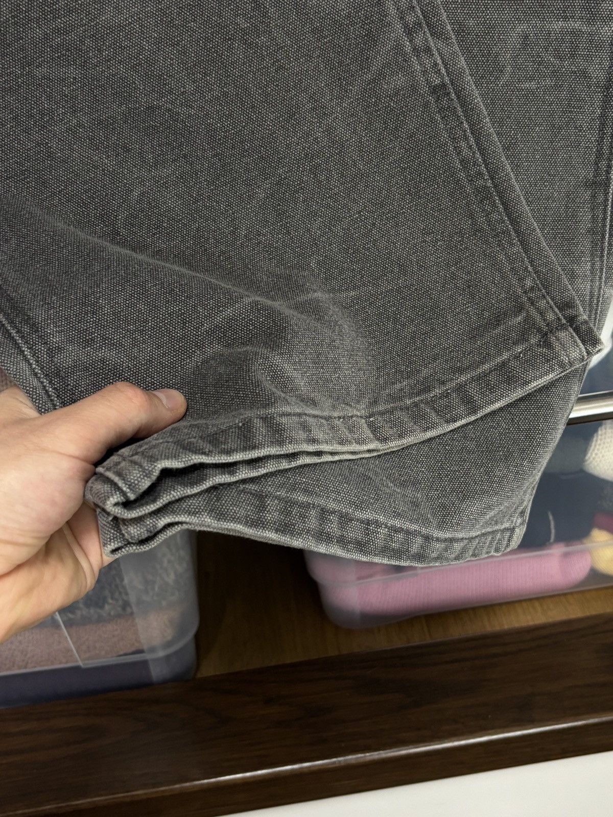 Acne Studios Acne Studios Double Knee Pigment Dyed Canvas Baggy Pants Size US 34 / EU 50 - 10 Thumbnail