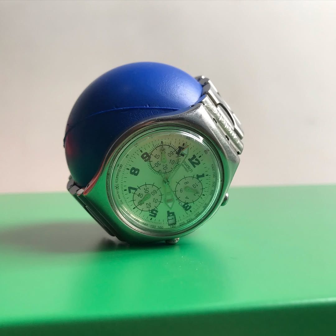 Le Grande Bleu (L.G.B.) × Swatch × Swissgear Vintage SWATCH IRONY AG1999 CADMOS WHITE YCS411G STEELquartz Size ONE SIZE - 16 Thumbnail