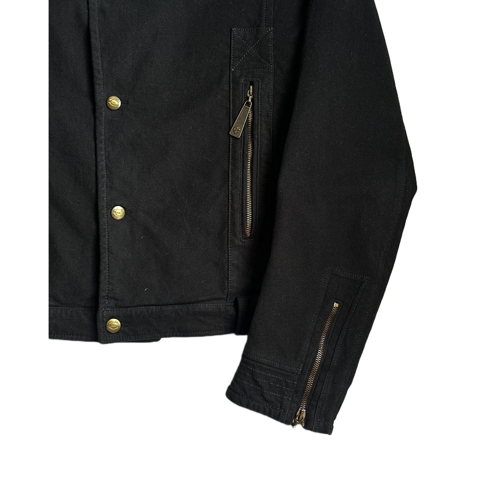 Just Cavalli Cavalli Moleskin Biker Jacket Size US L / EU 52-54 / 3 - 3 Thumbnail