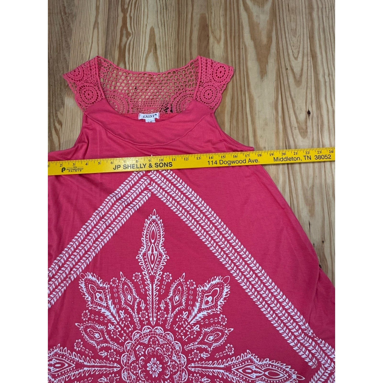 Axist Exist Maxi Dress Women's S Coral Leaf Print Sleeveless Boho Size S / US 4 / IT 40 - 7 Thumbnail